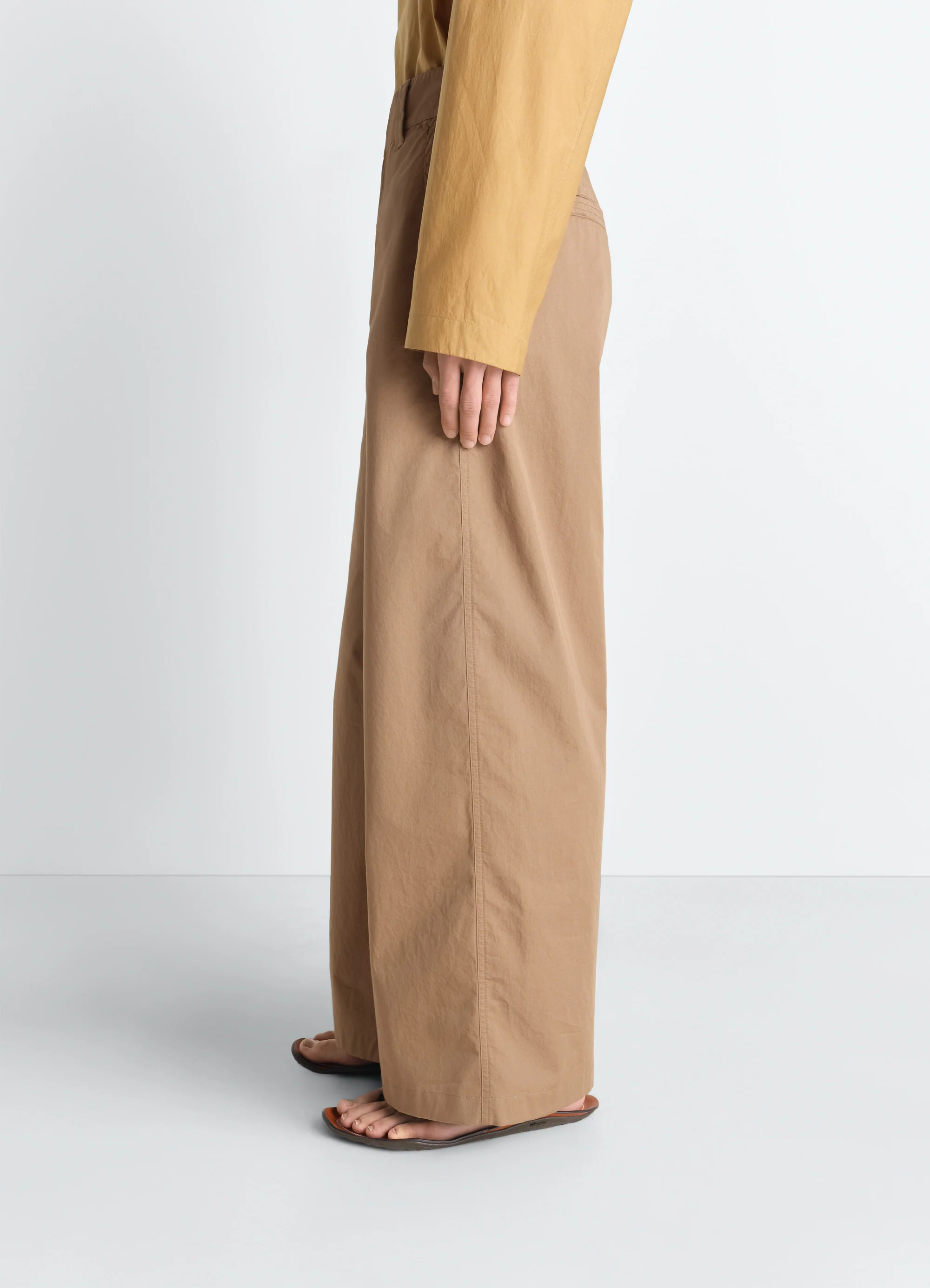 STRAIGHT FIT PANTS IN LIGHT COTTON TWILL