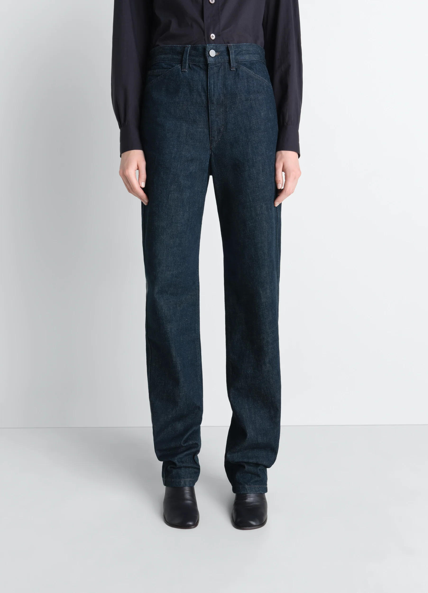 FIVE POCKETS TWISTED PANTS IN DENIM