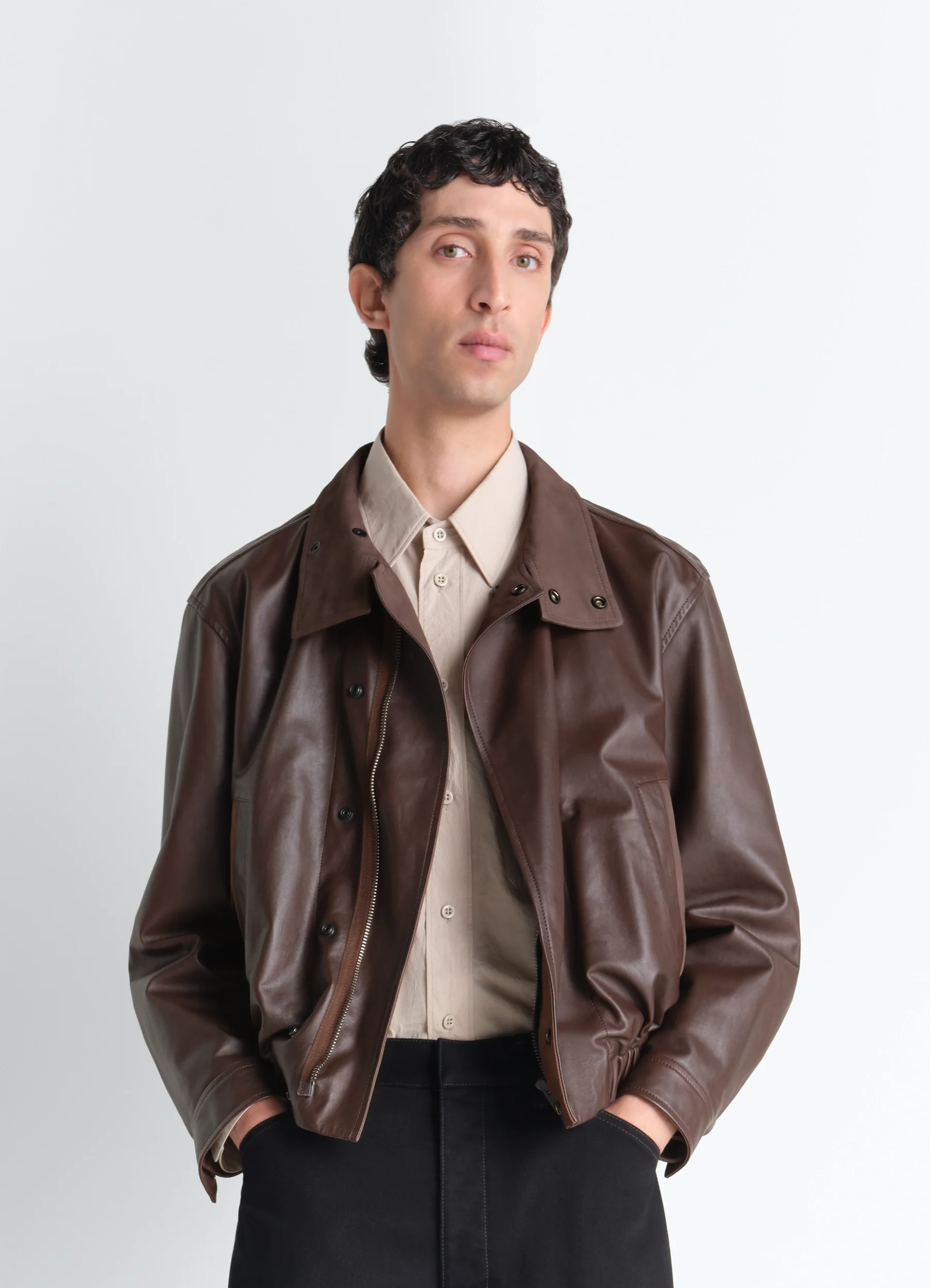SOFT LEATHER BLOUSON IN LEATHER