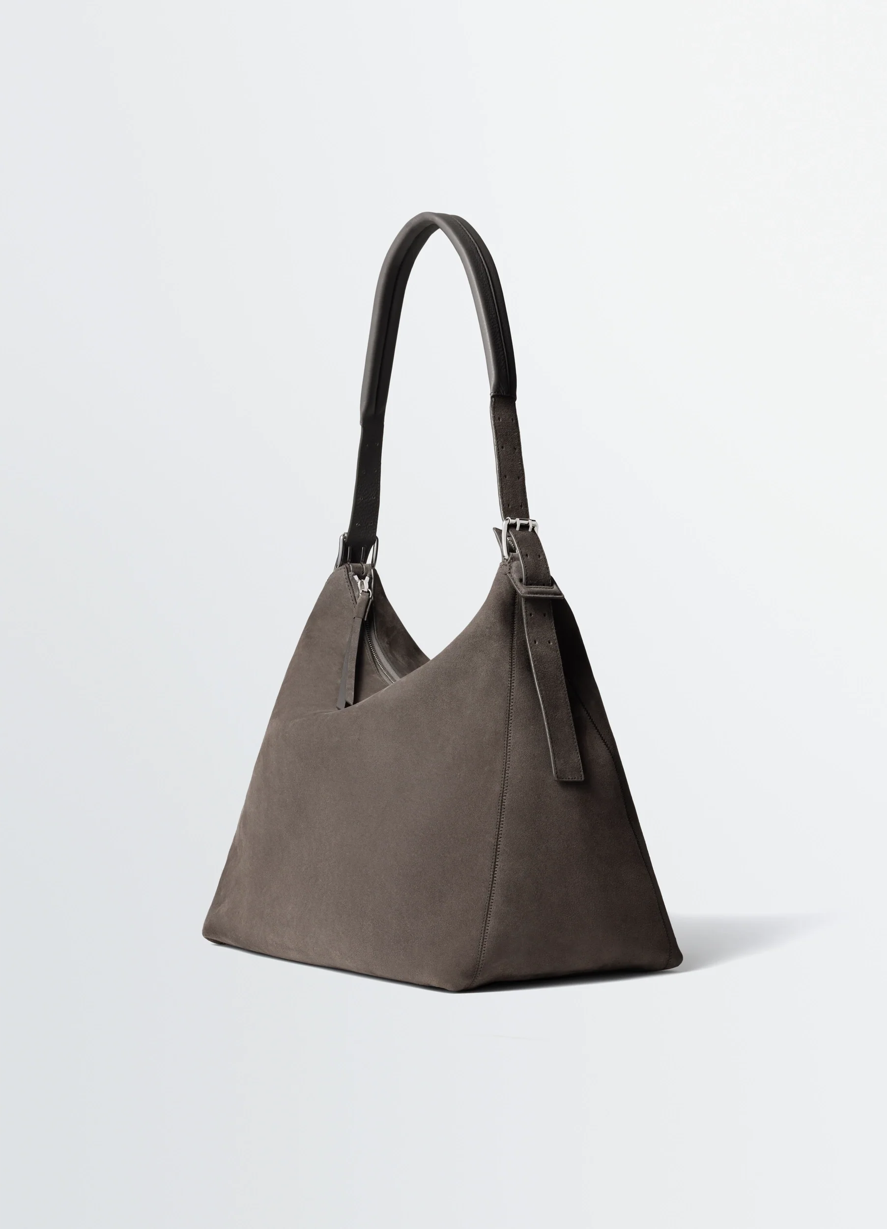 BELTED HOBO BAG IN SUEDE LEATHER