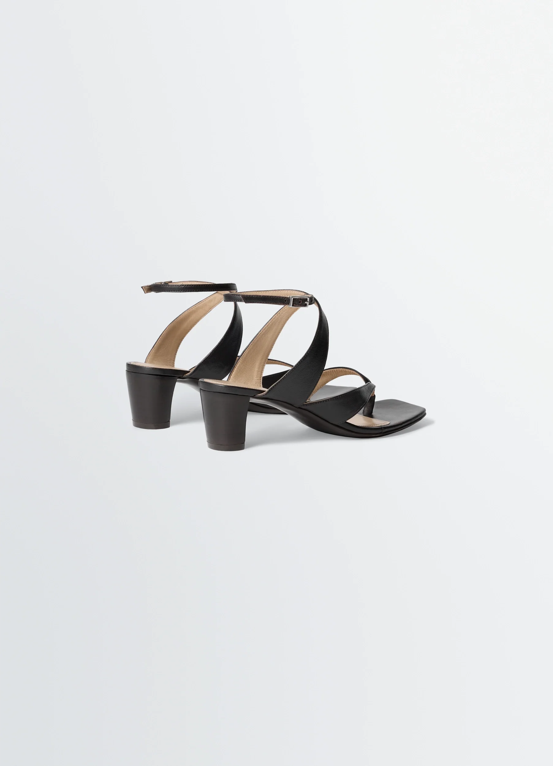 TONG SANDALS 50 MM HEEL IN LEATHER