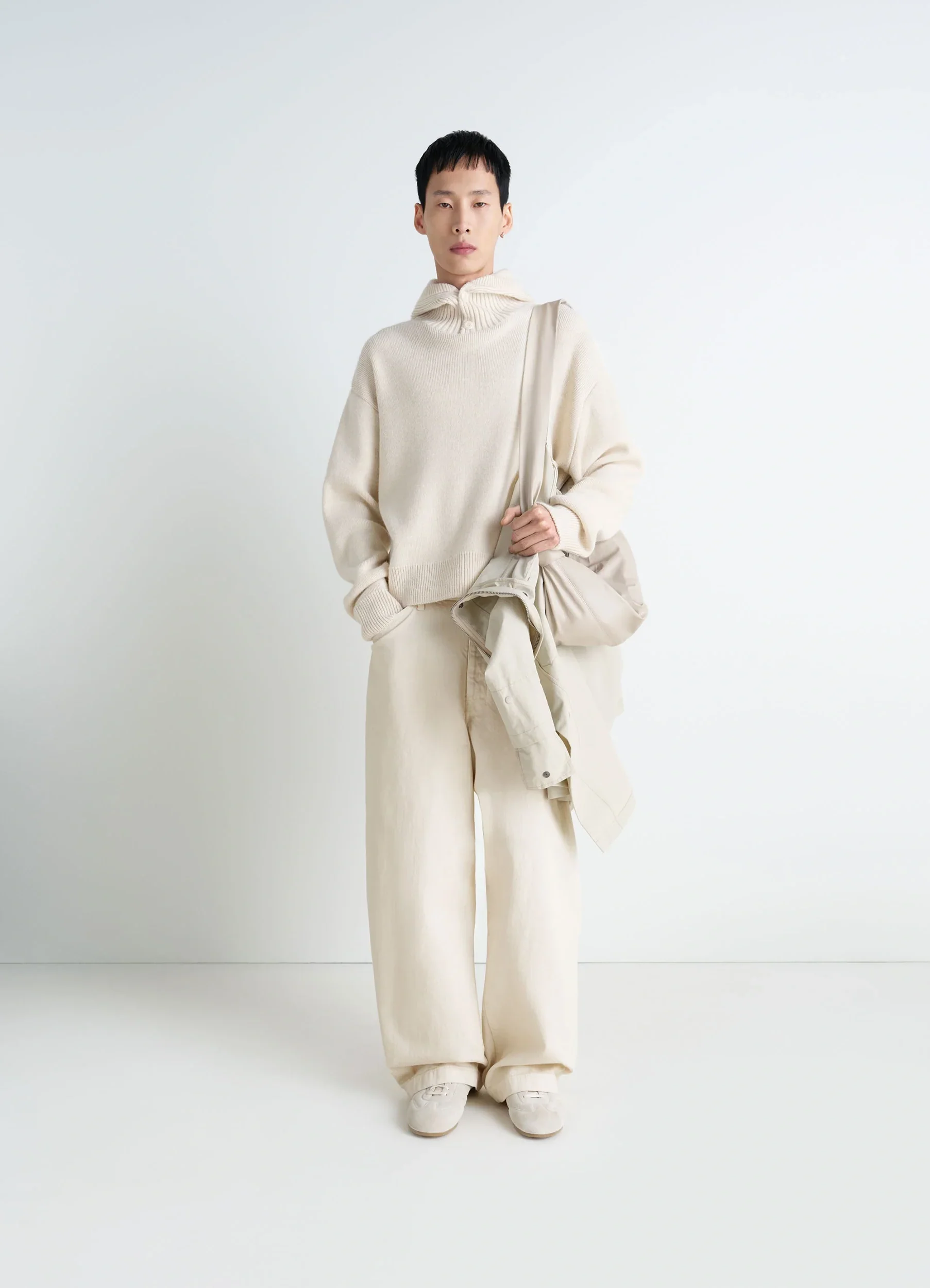 HOODED SWEATER IN WOOL ALPACA