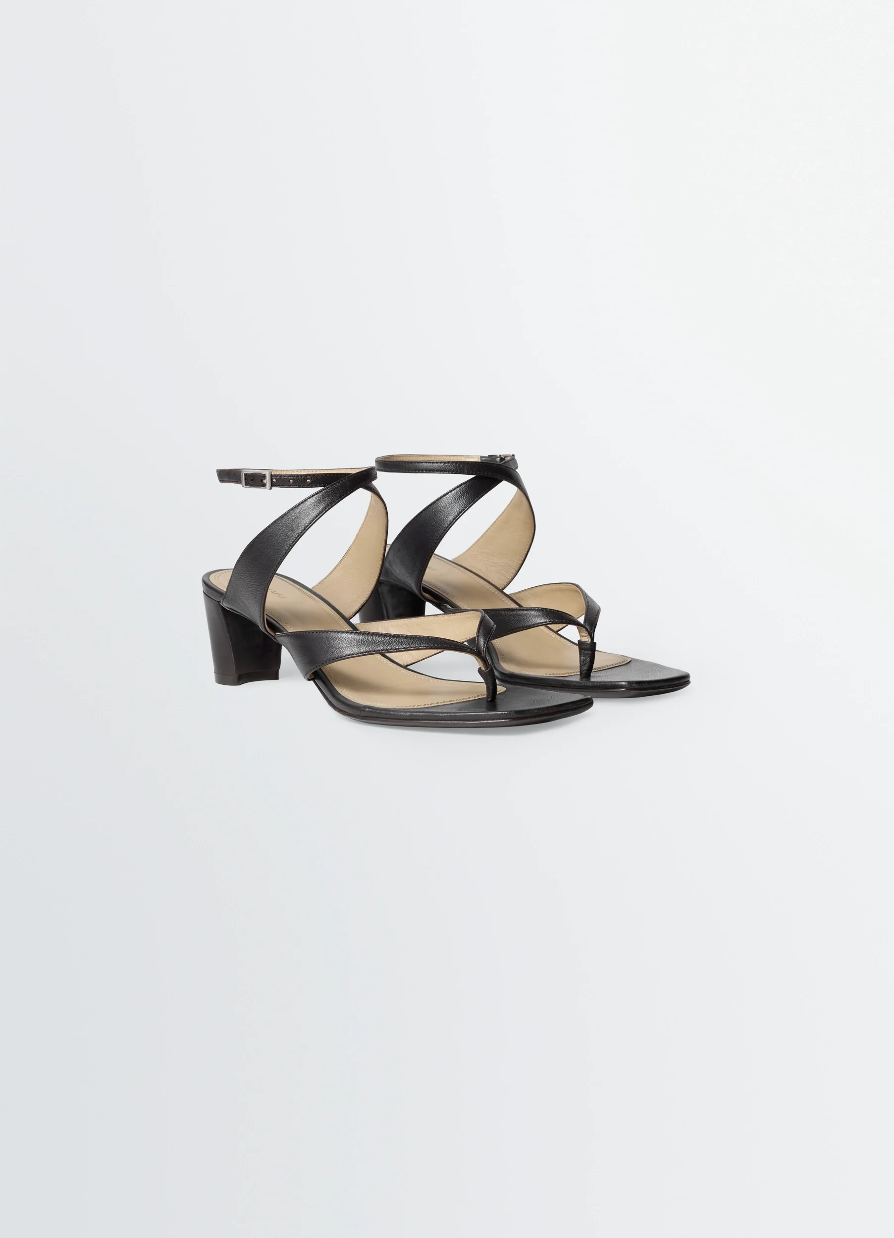 TONG SANDALS 50 MM HEEL IN LEATHER