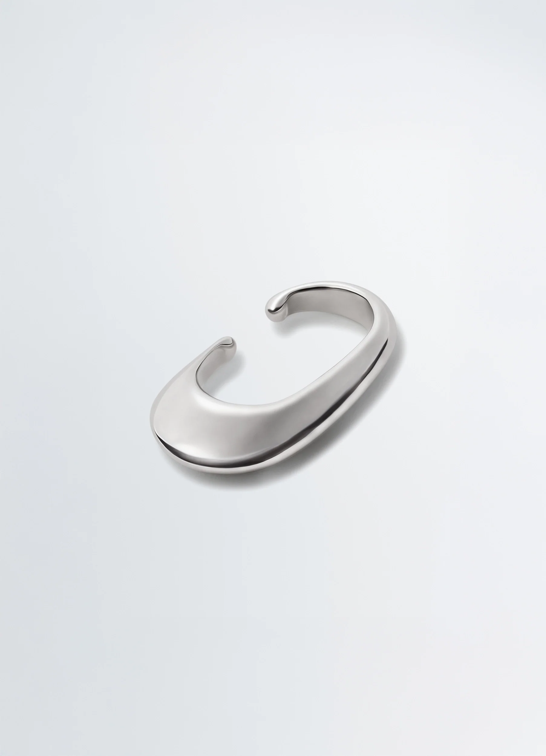 LONG DROP EARCUFF IN SILVER