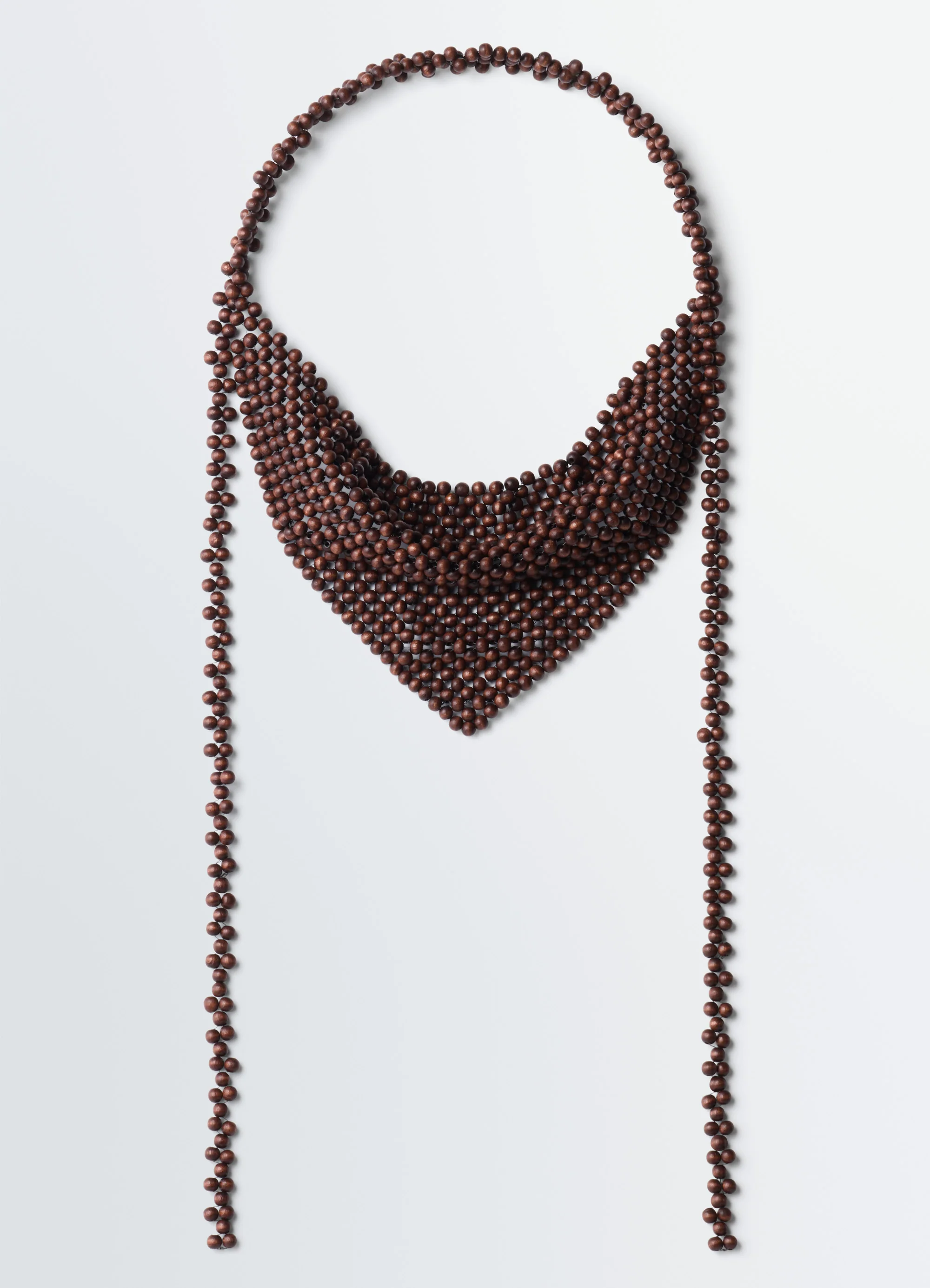 WOODEN BEADS BANDANA NECKLACE