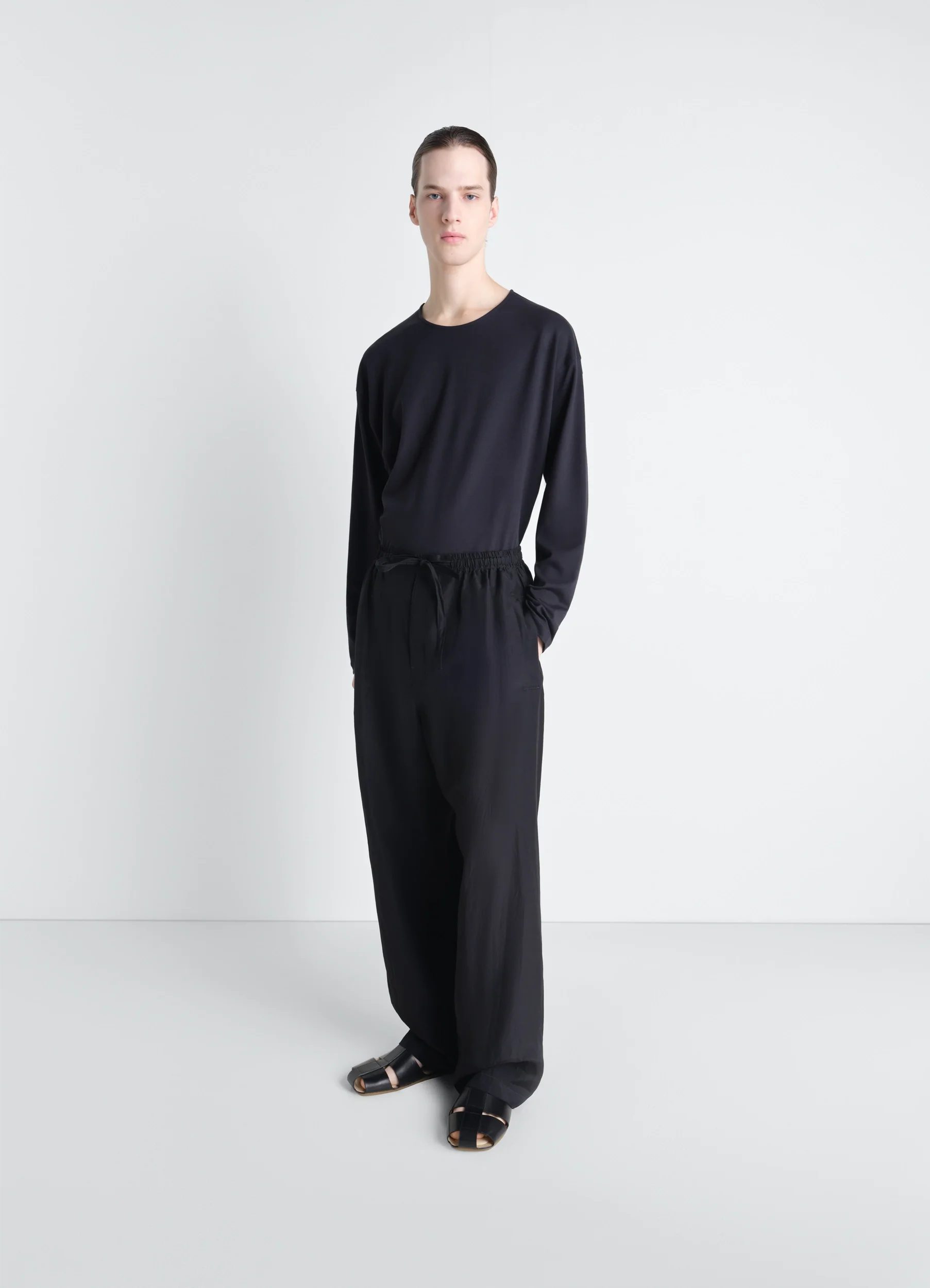 LS T-SHIRT IN COTTON SILK