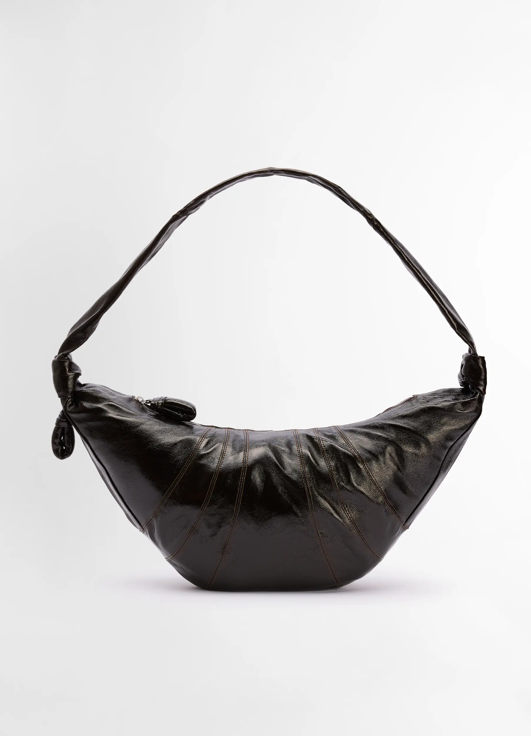 LARGE CROISSANT BAG IN COATED COTTON