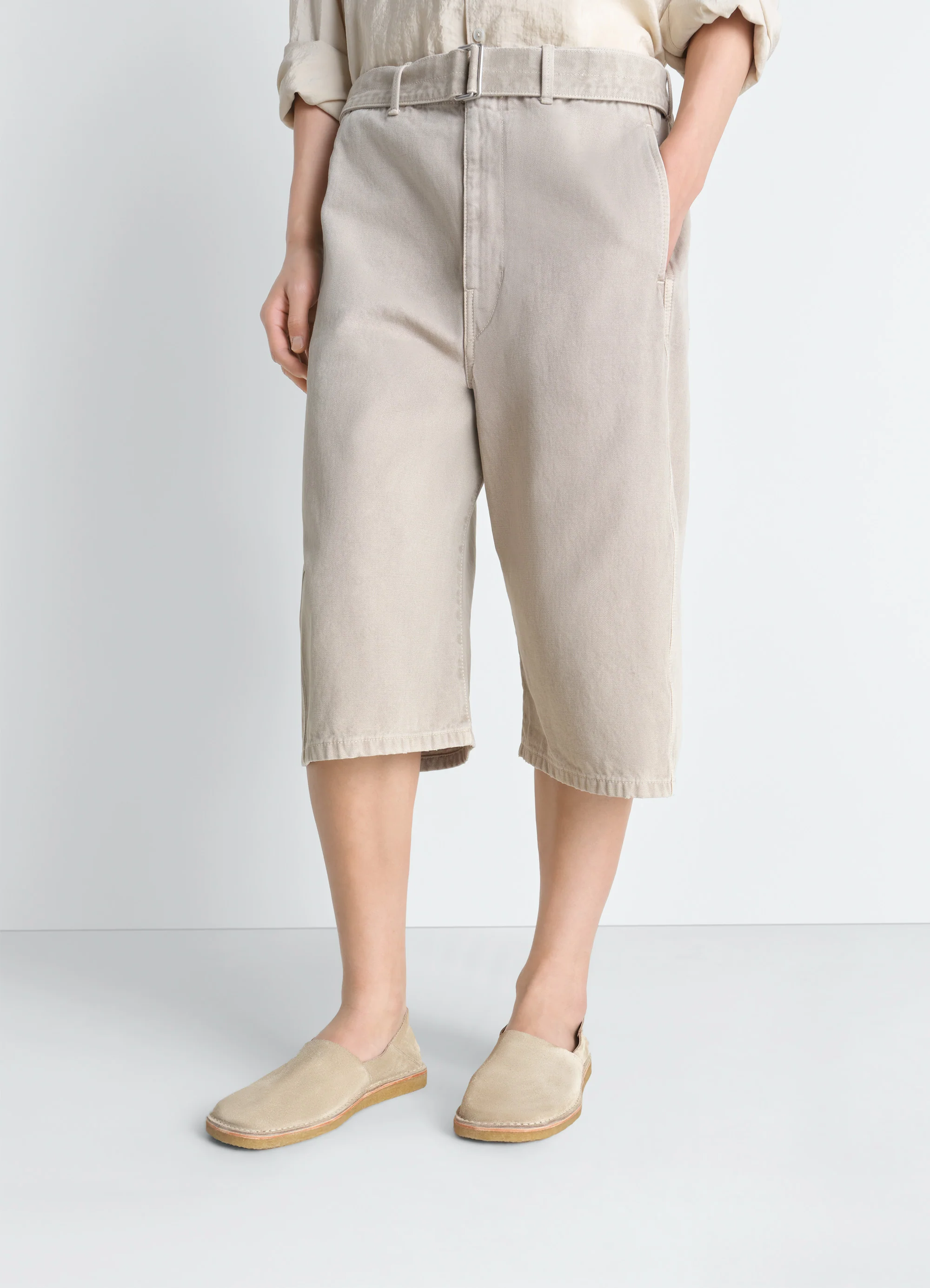SQUARE SLIP-ON LOAFERS IN SUEDE LEATHER