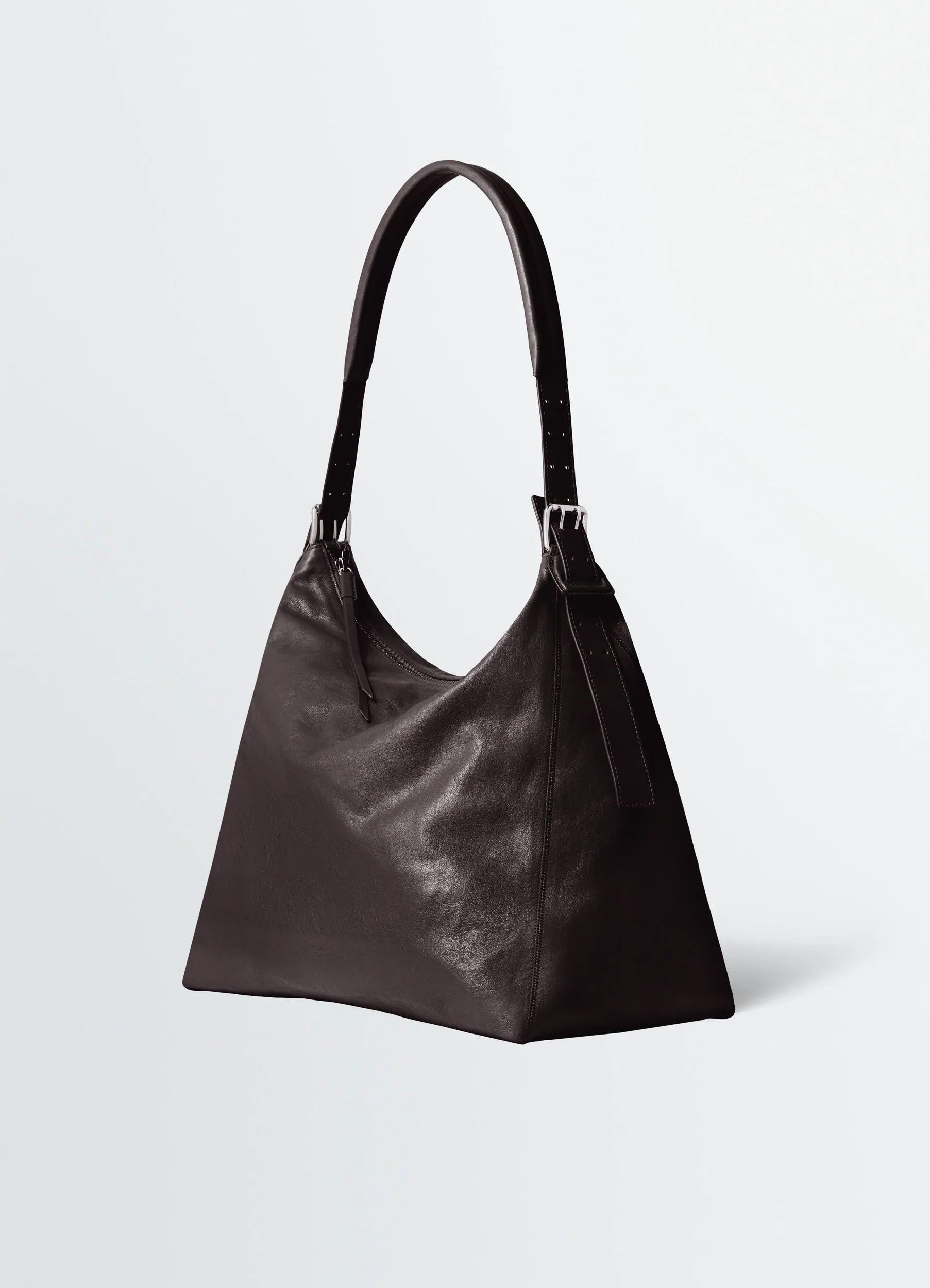 BELTED HOBO BAG IN LEATHER