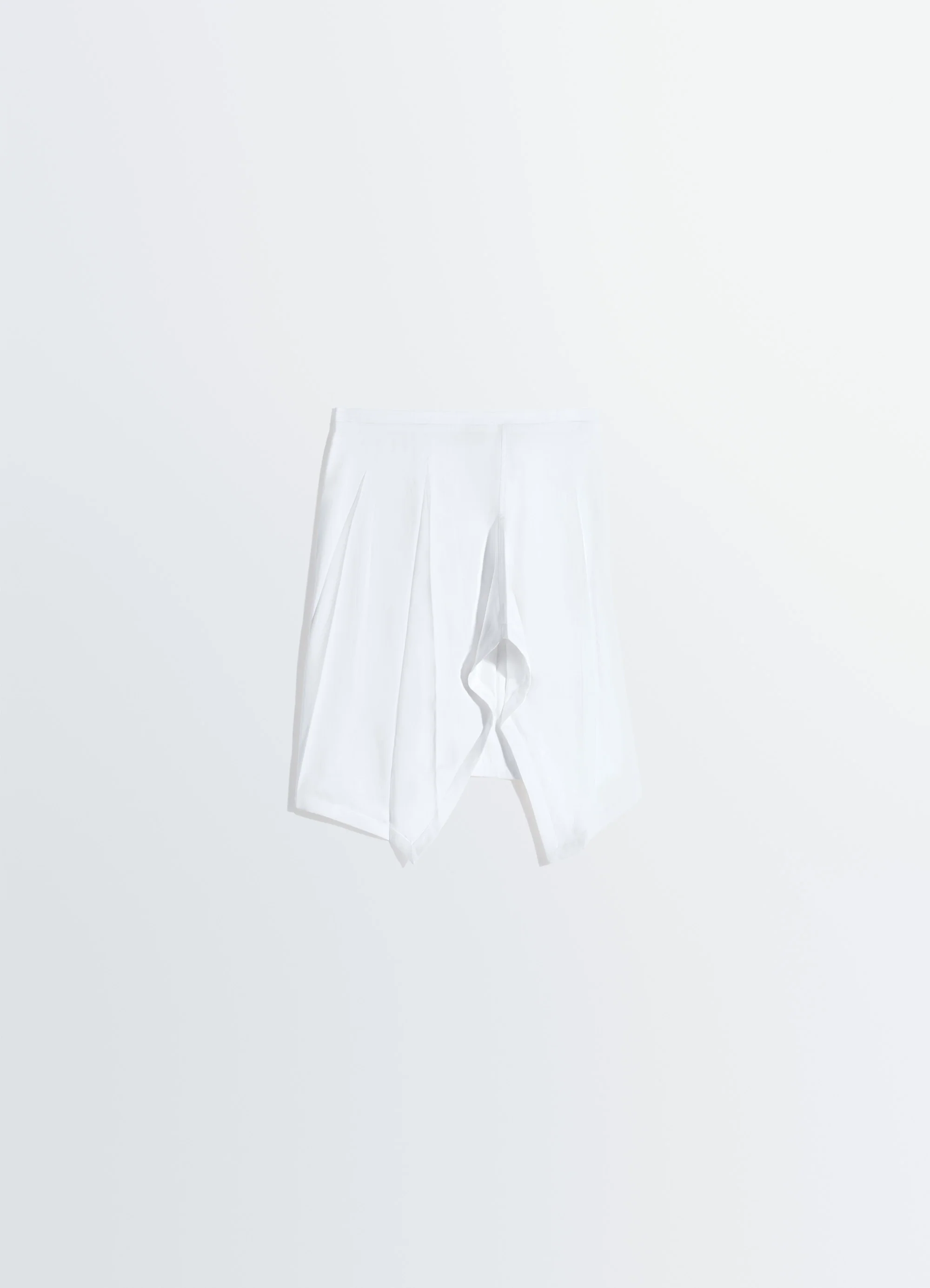 CREASED FOULARD SKIRT IN POLY VISCOSE TWILL