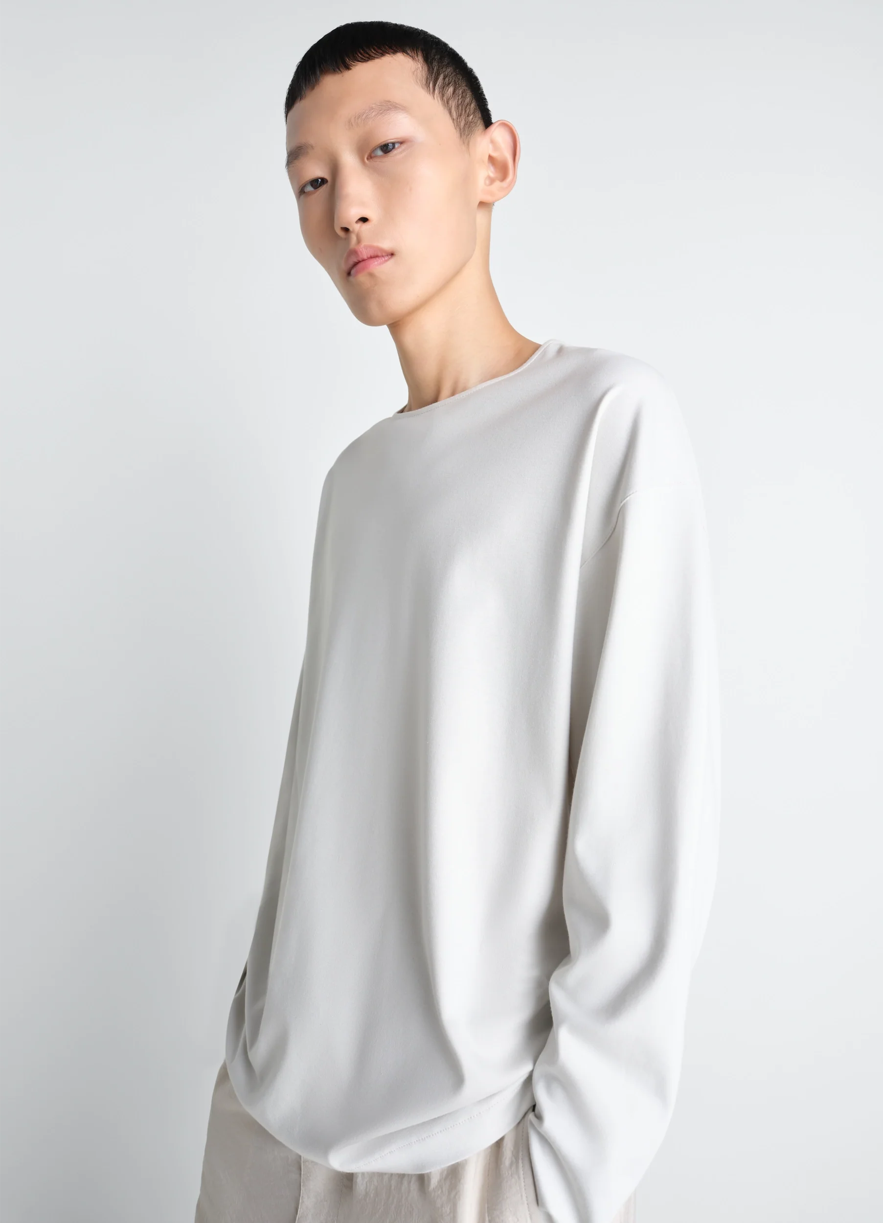 LONG-SLEEVED T-SHIRT IN COTTON SILK