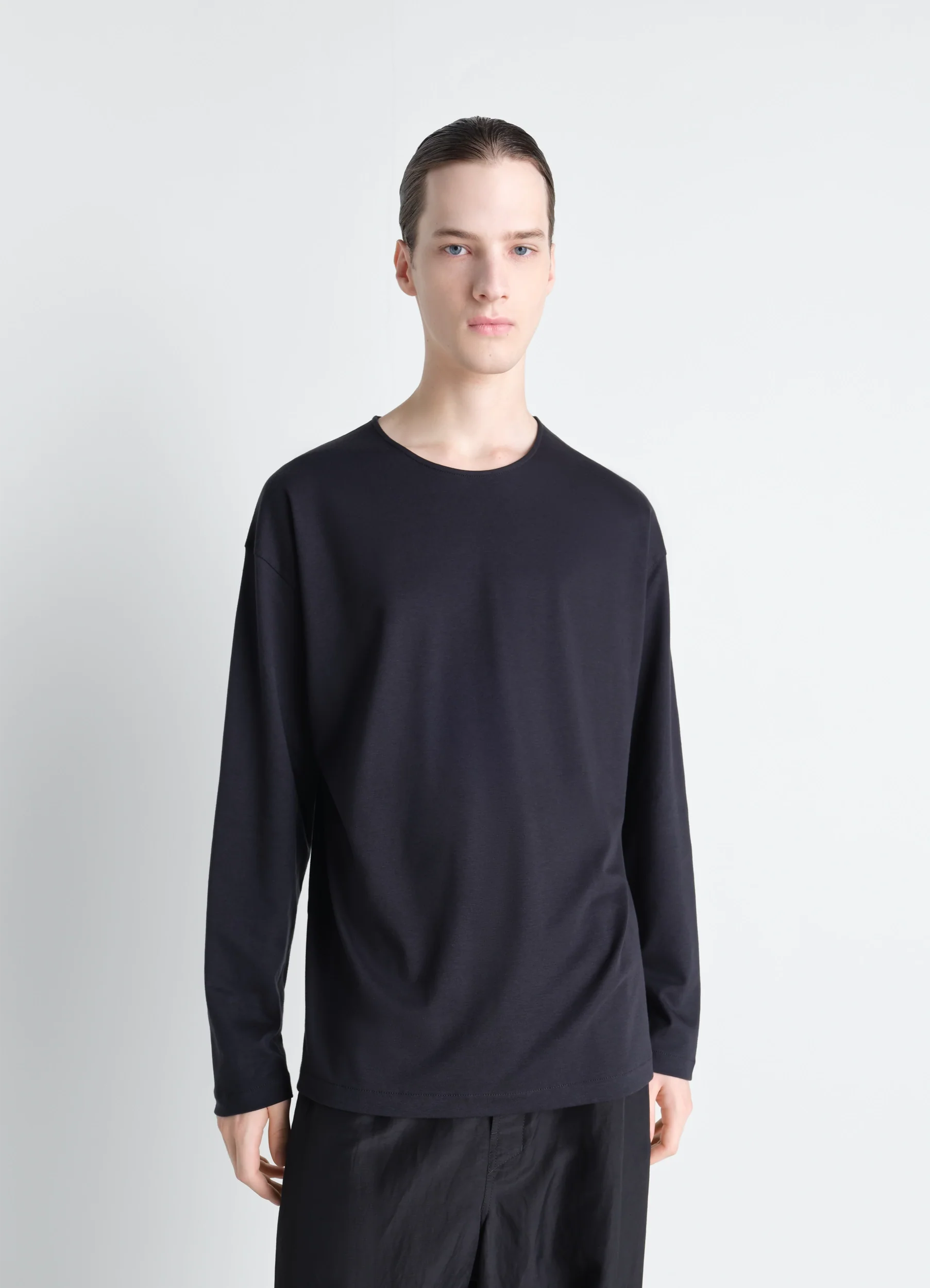 LS T-SHIRT IN COTTON SILK
