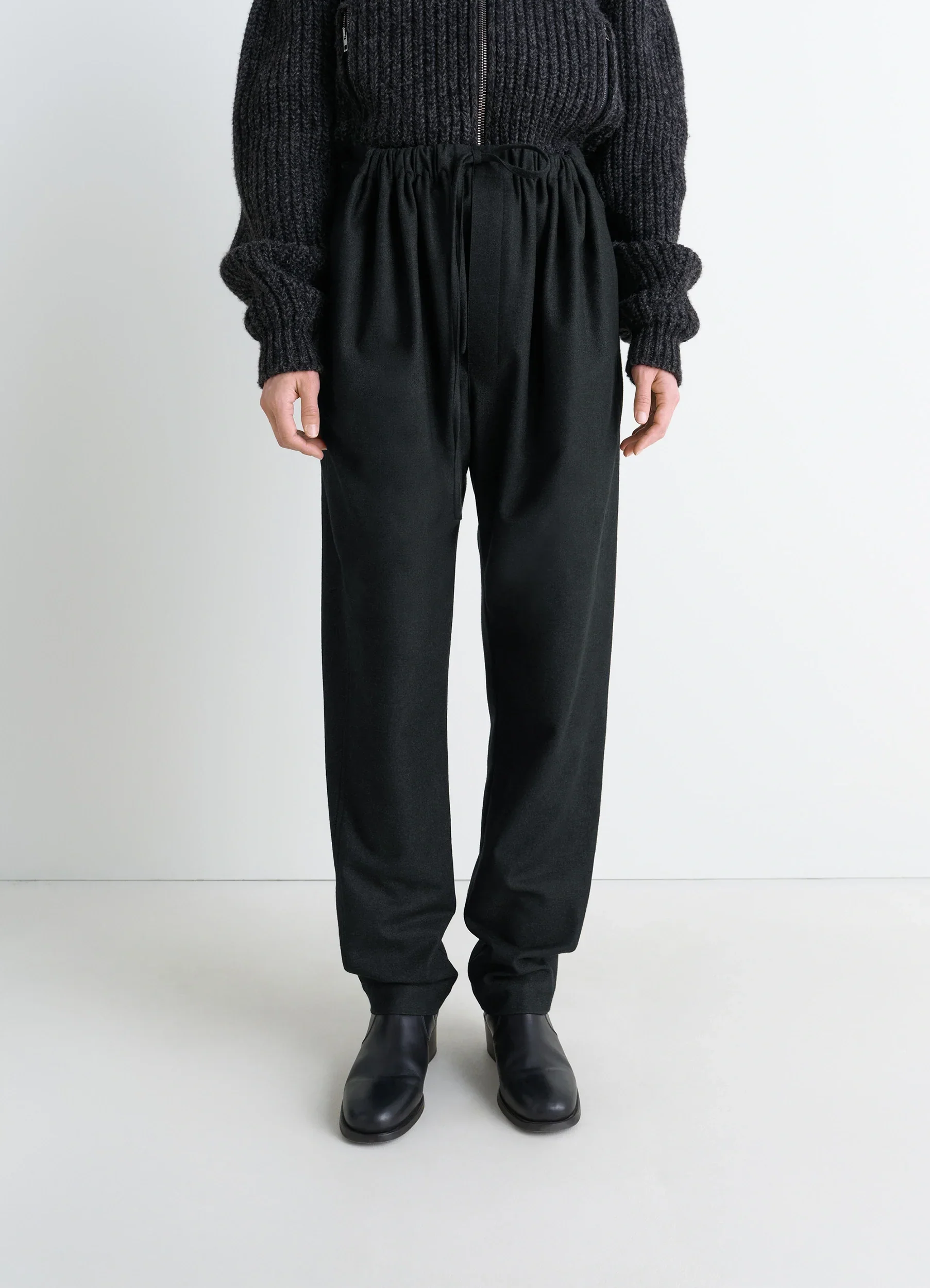 DRAWSTRING PANTS IN CASHMERE