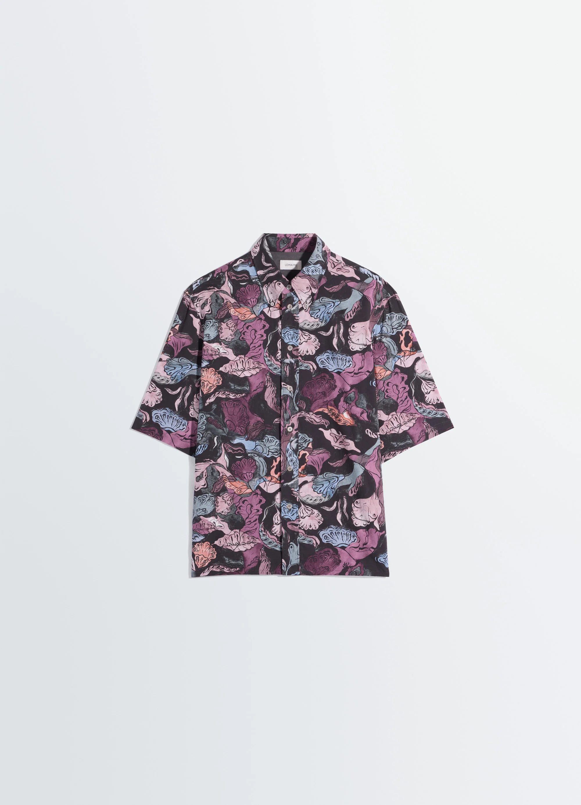 SHORT SLEEVE SHIRT IN FLORAL PRINTED COTTON