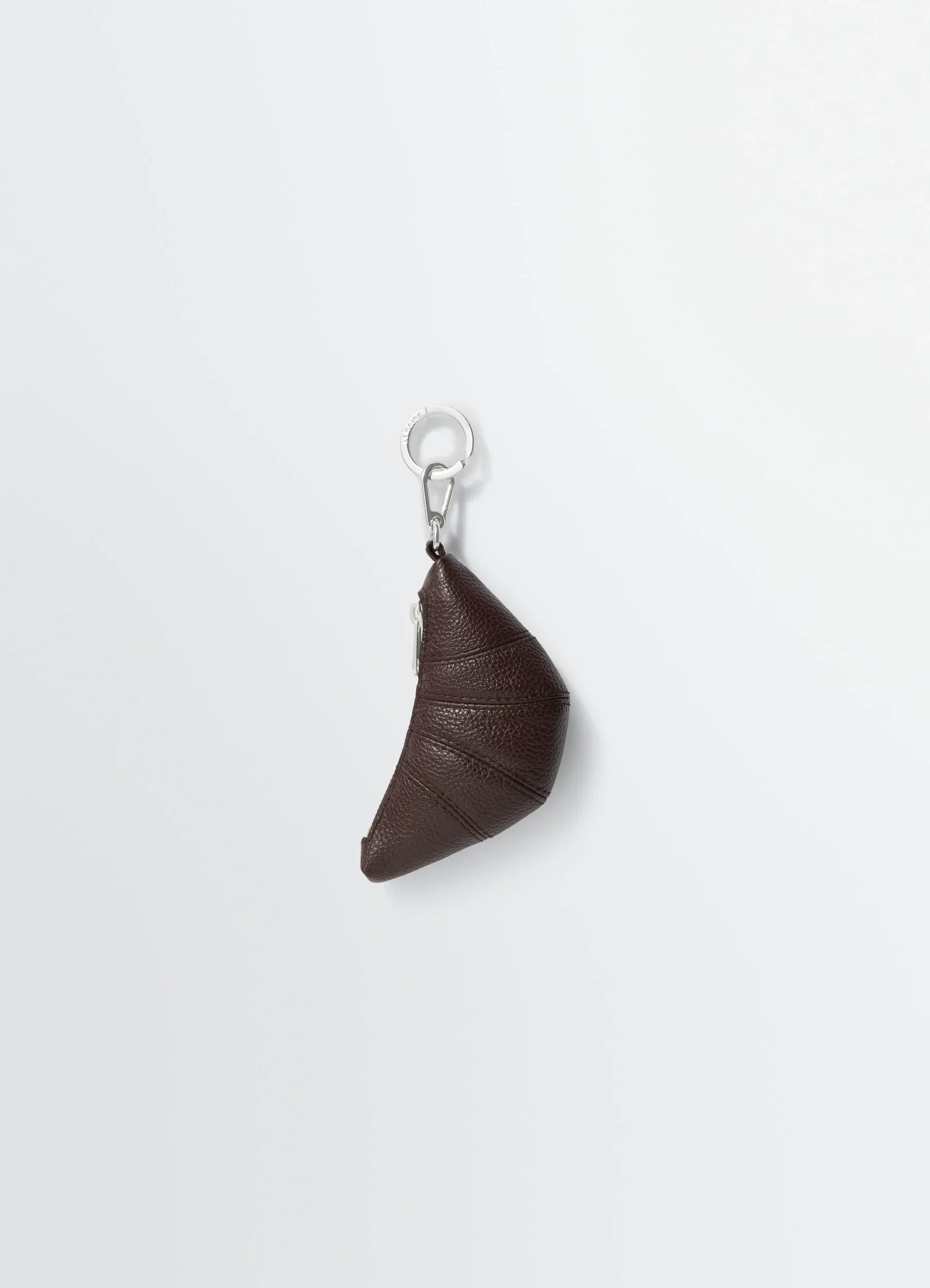 MINI CROISSANT KEYRING IN LEATHER
