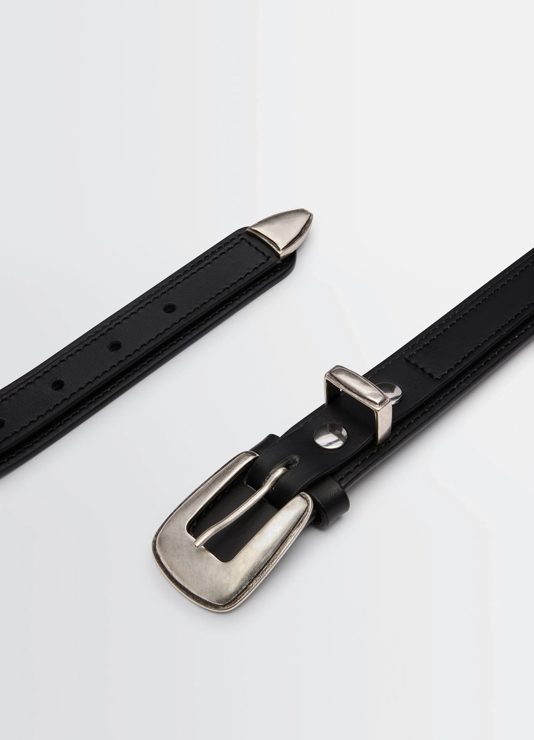 MINIMAL WESTERN BELT IN LEATHER