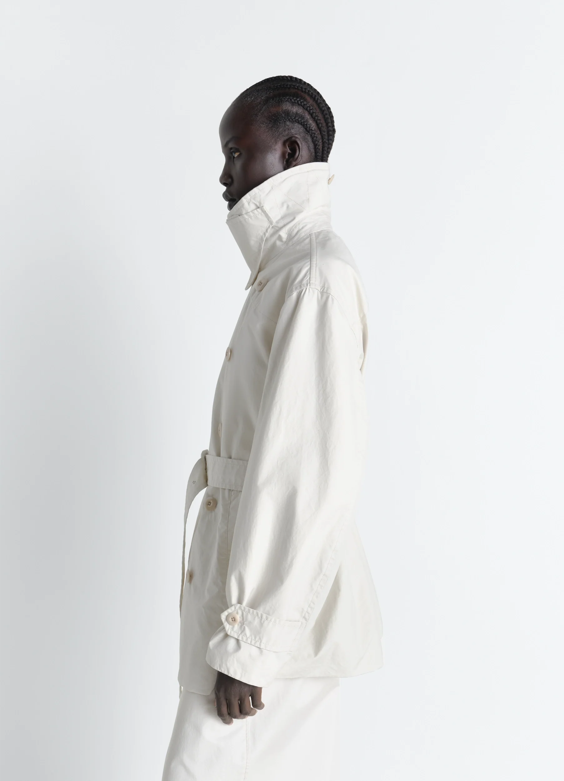 CROPPED TRENCH IN VENTILE® COTTON