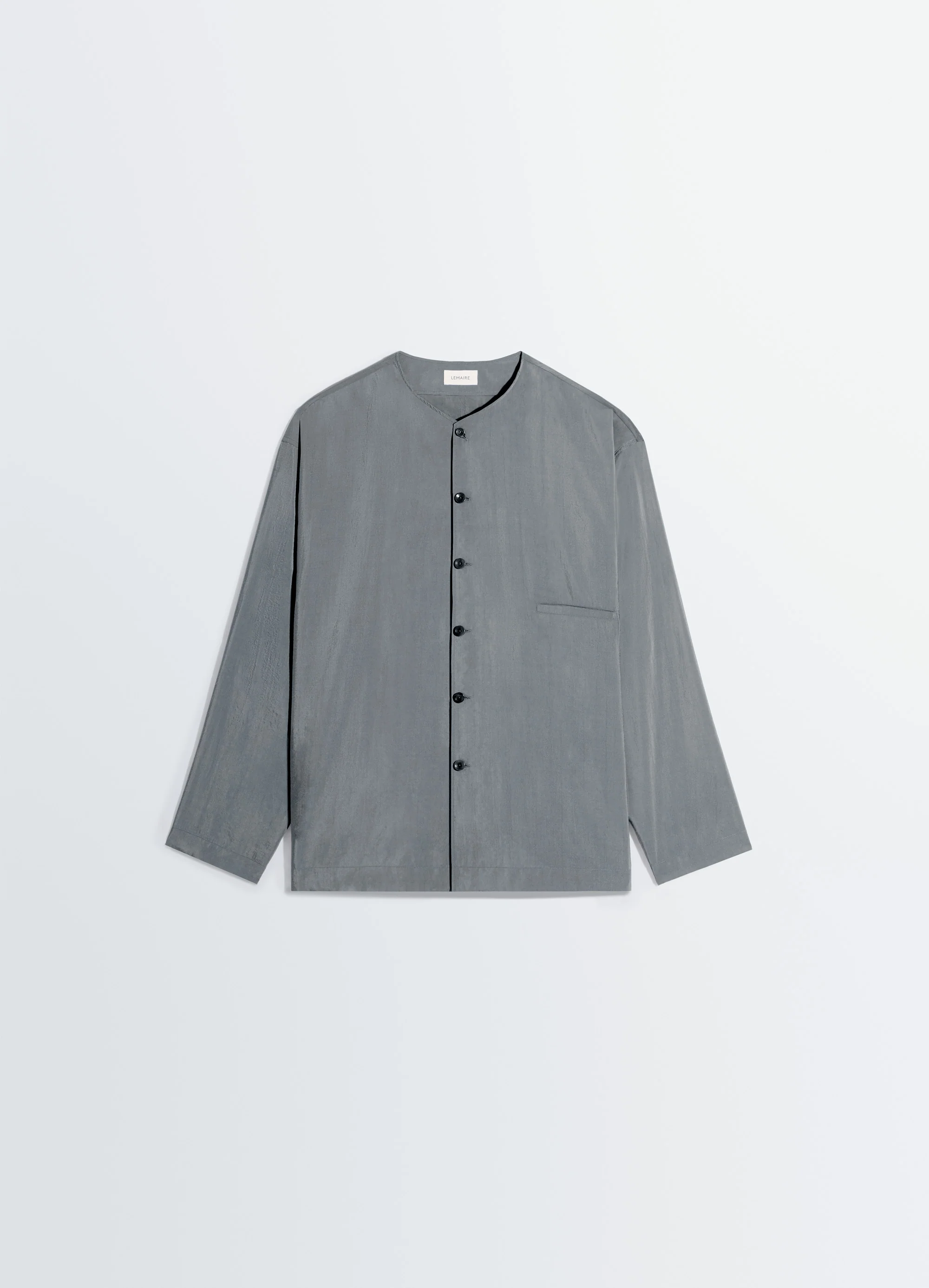 V-NECK SHIRT IN DRY SILK