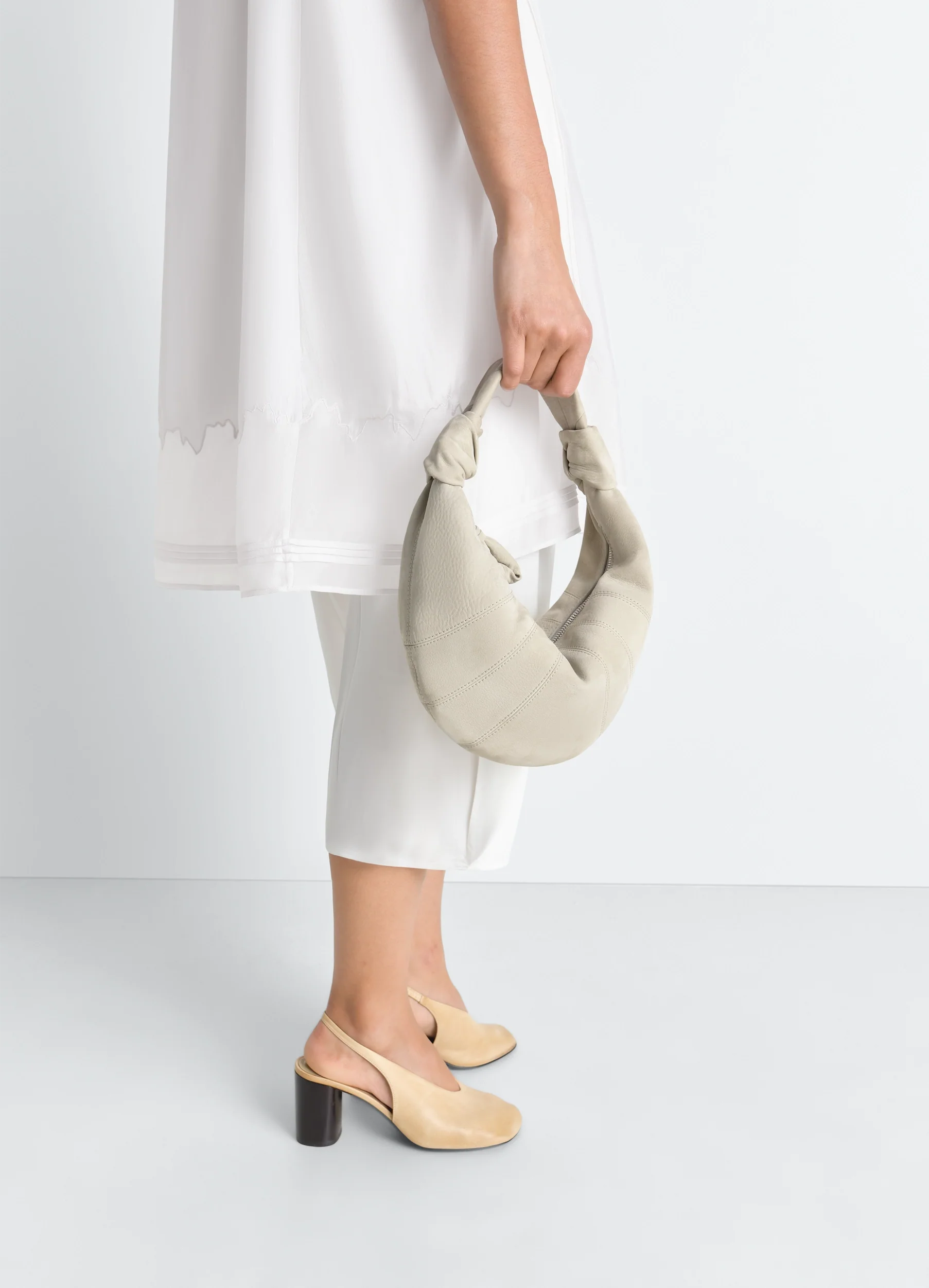 MINI FORTUNE CROISSANT BAG IN NUBUCK LEATHER
