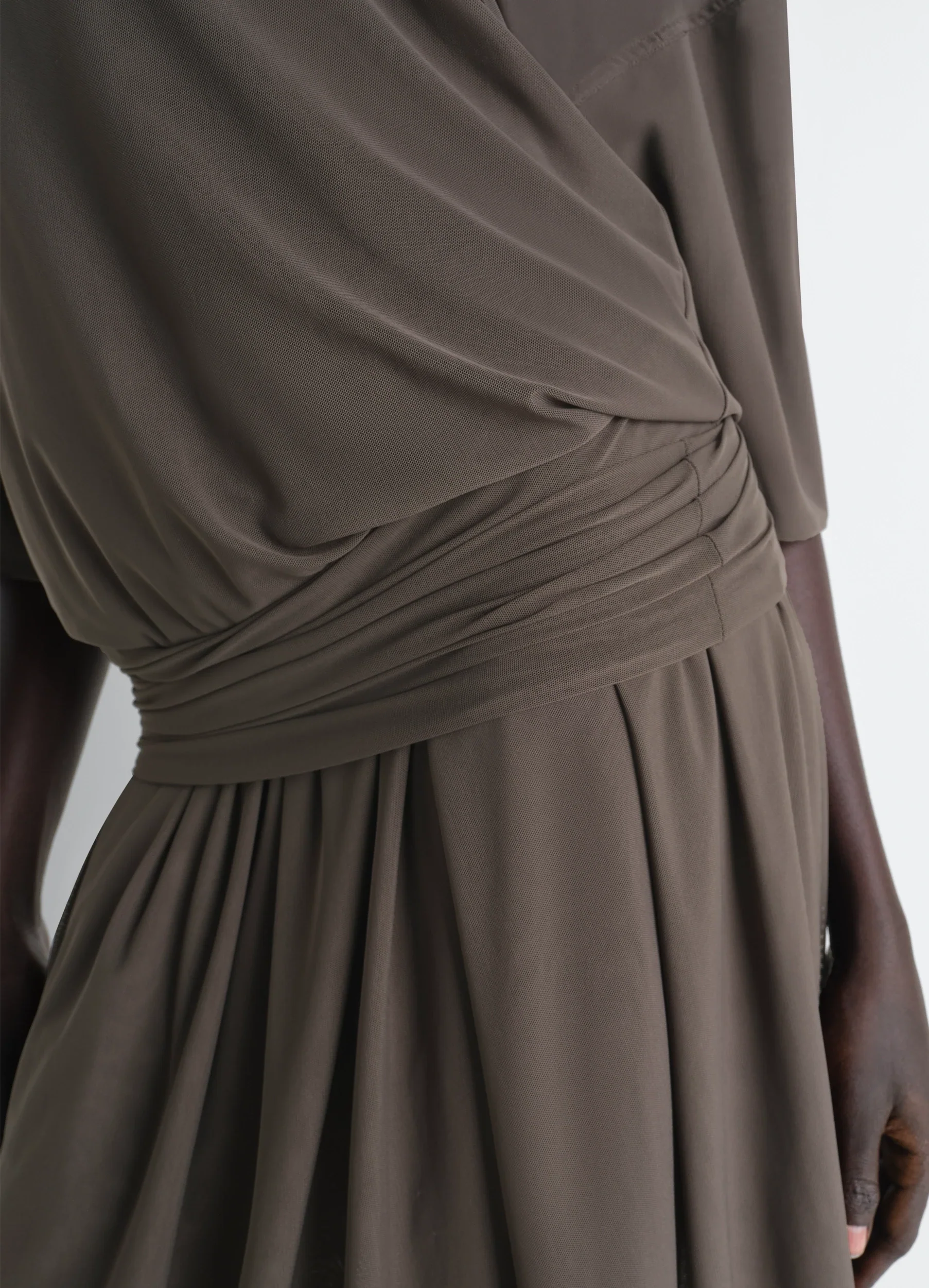 DOUBLE LAYER DRESS IN MESH