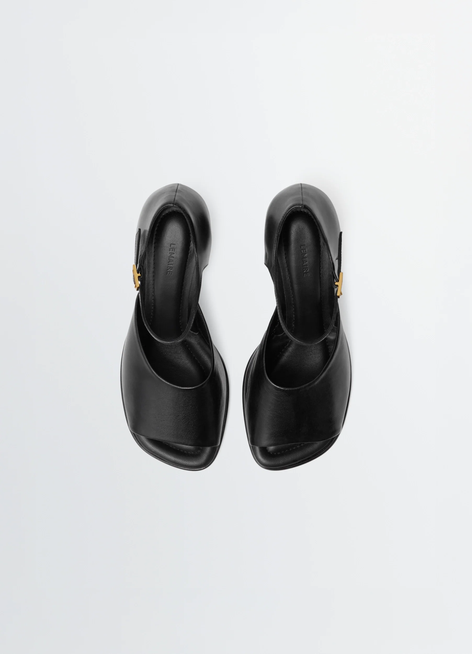 SQUARE-HEELED SANDALS 80 MM IN LEATHER