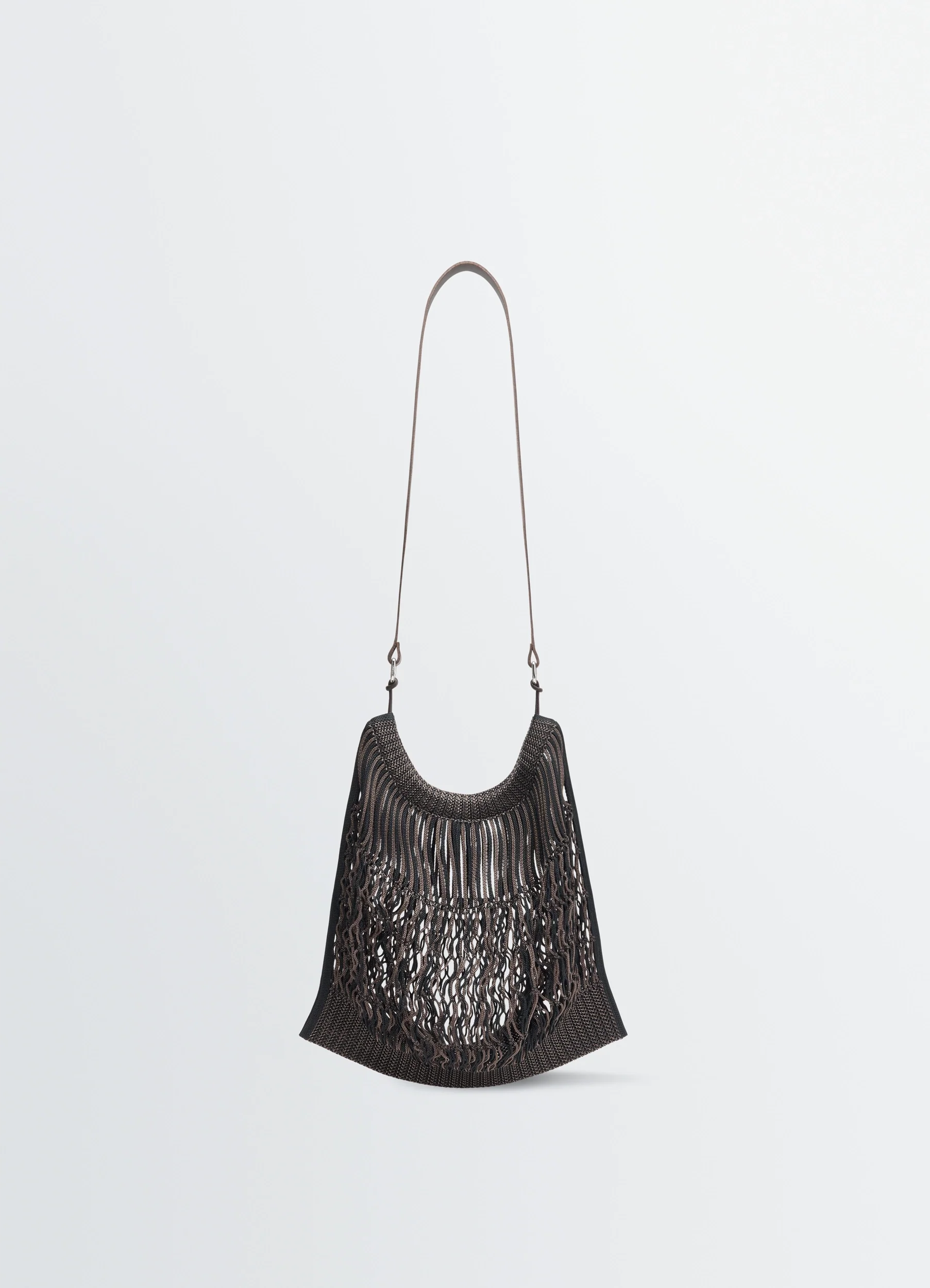 LARGE CROSSBODY FILT NET SHOPPING BAG