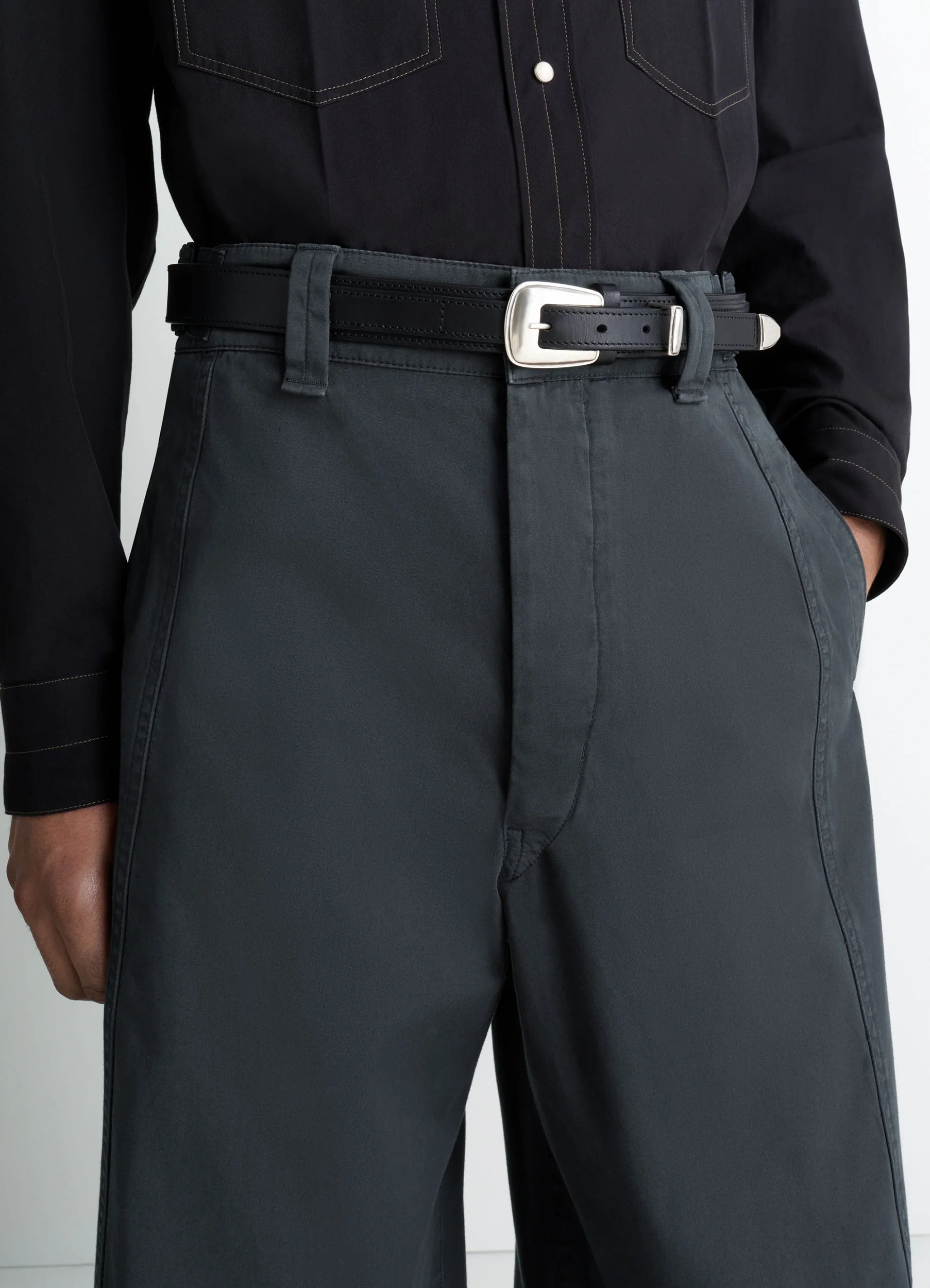 MINIMAL WESTERN BELT IN LEATHER