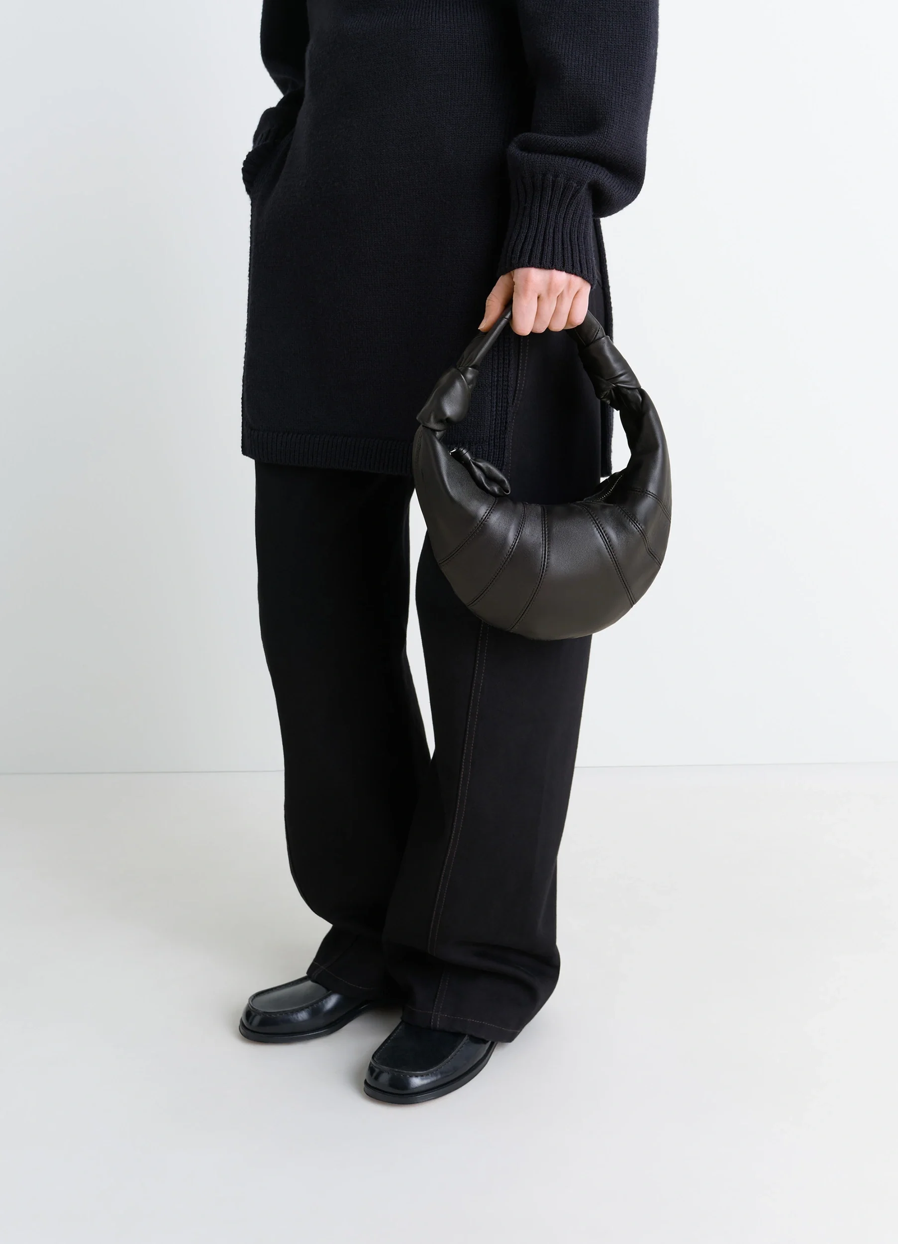 MINI FORTUNE CROISSANT BAG IN LEATHER