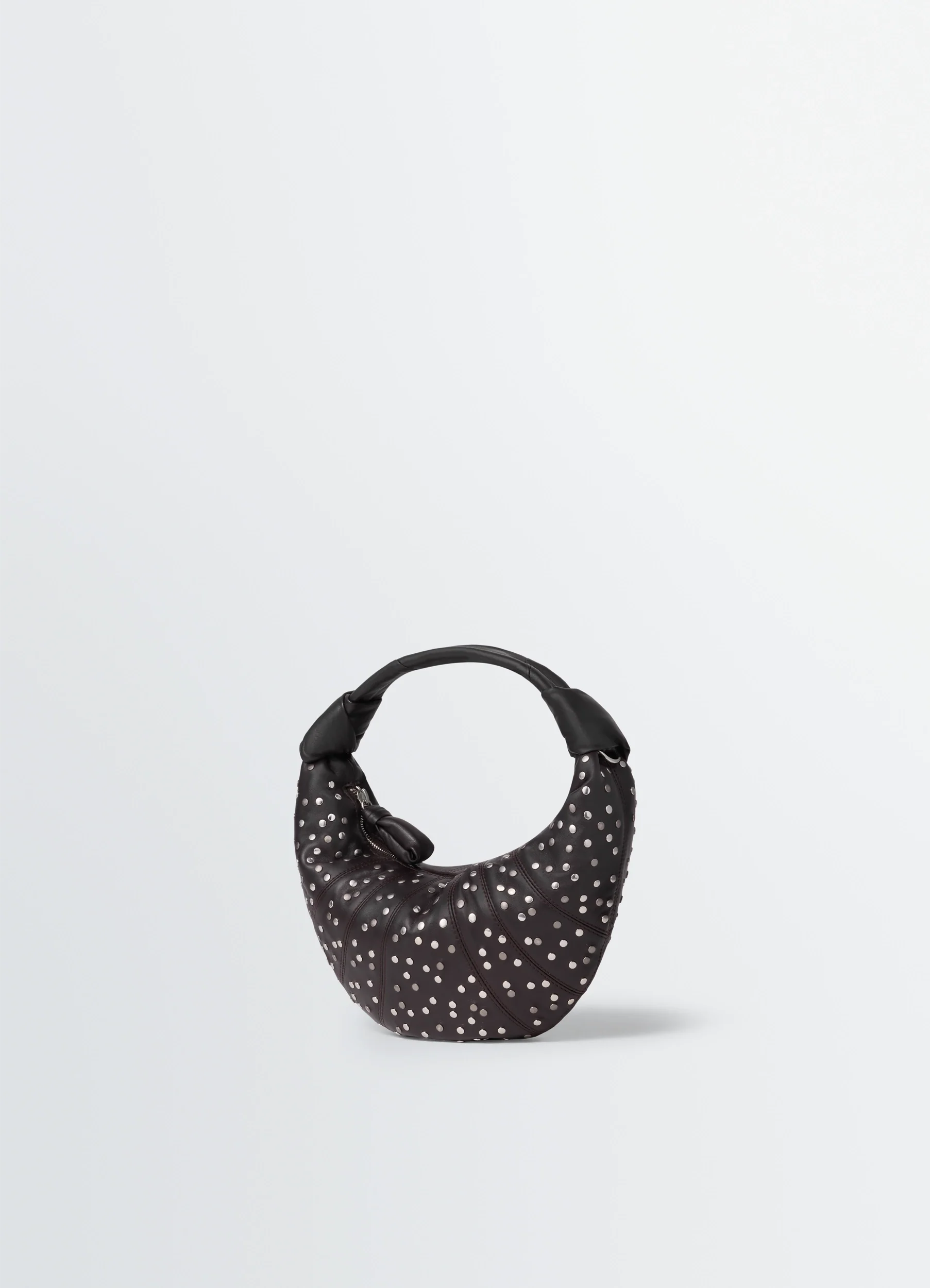 STUDS DOTS MINI FORTUNE CROISSANT BAG IN LEATHER