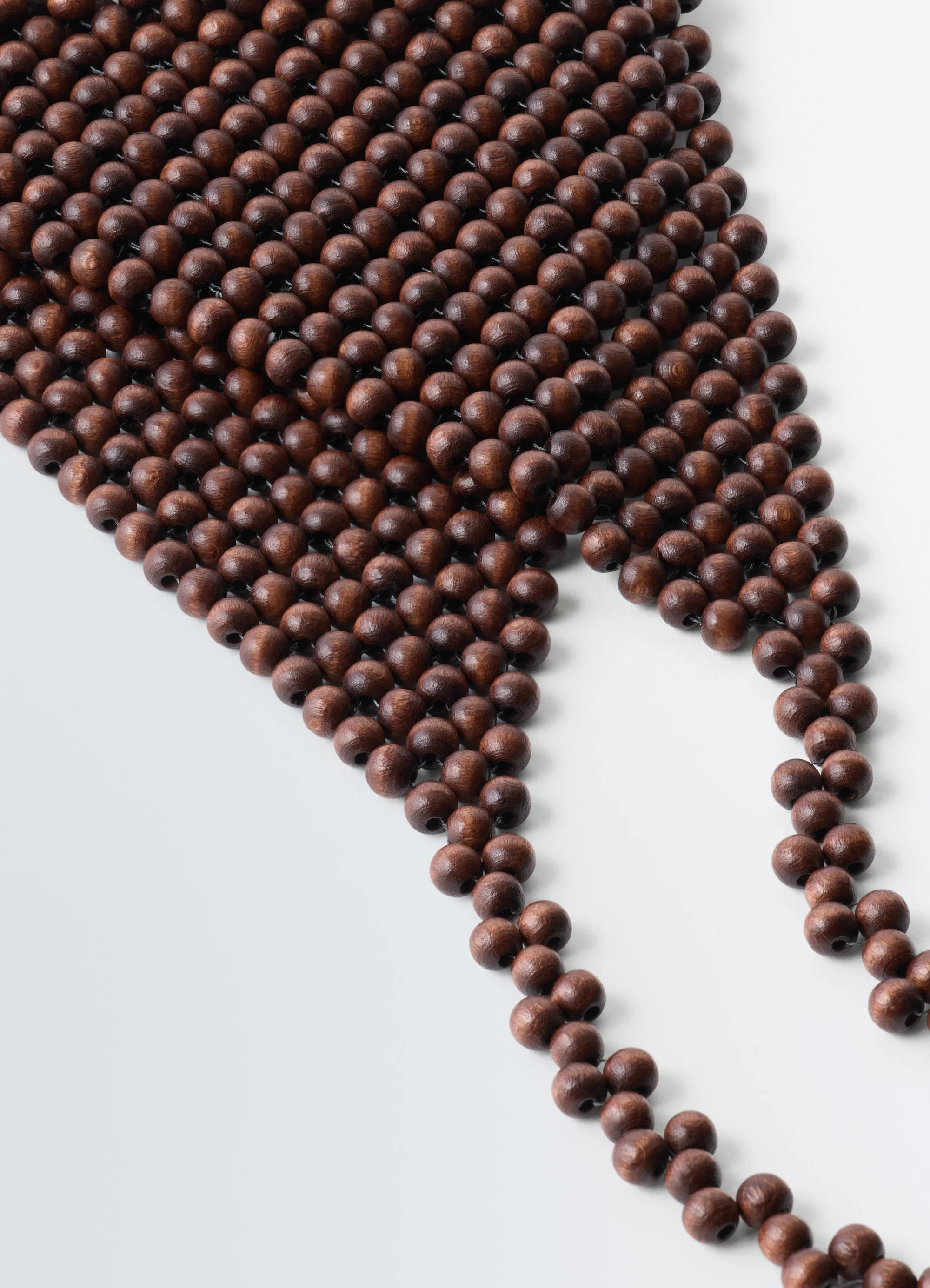 WOODEN BEADS BANDANA NECKLACE
