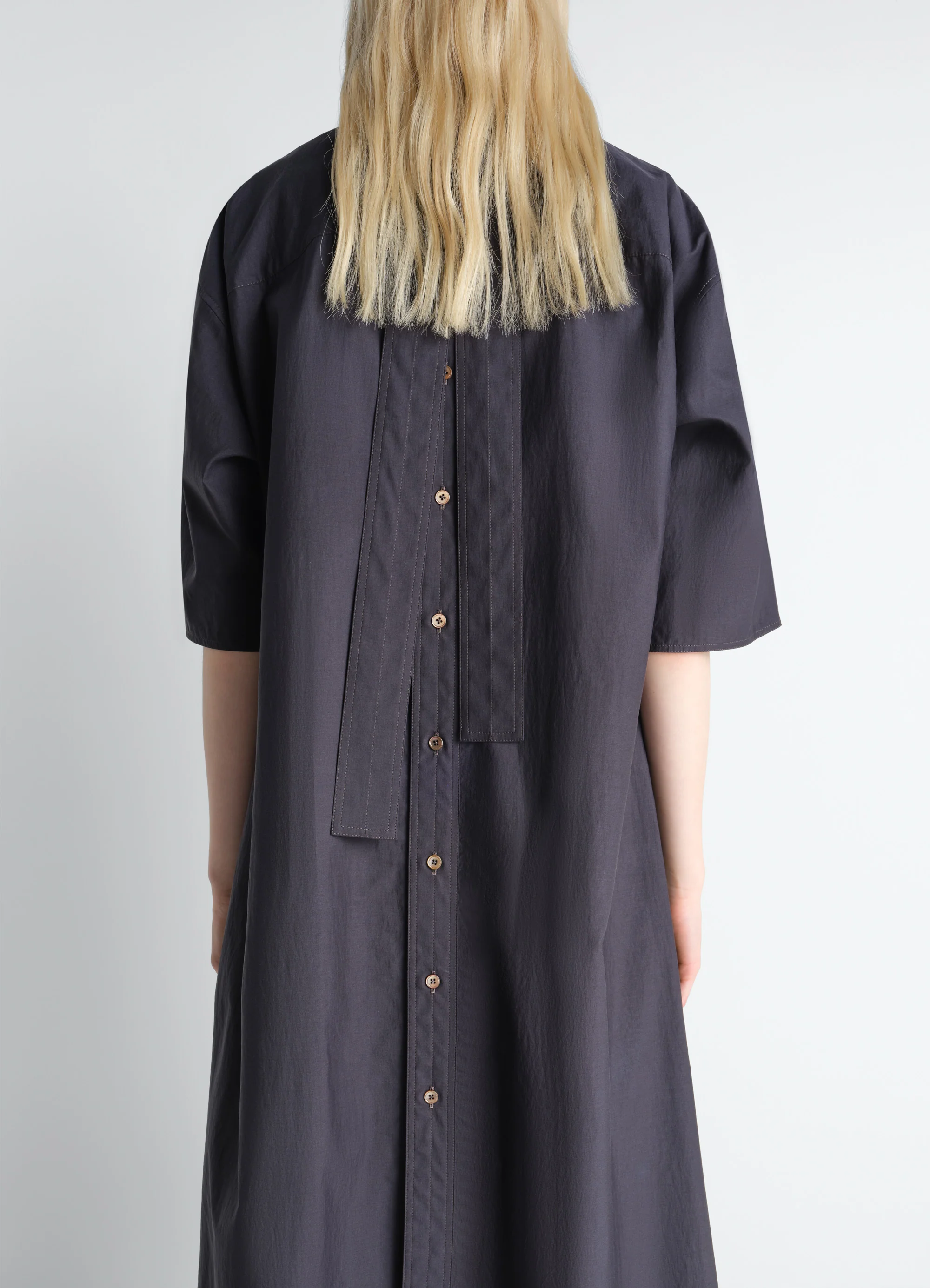REVERSIBLE TUBE DRESS IN WASHED COTTON SILK