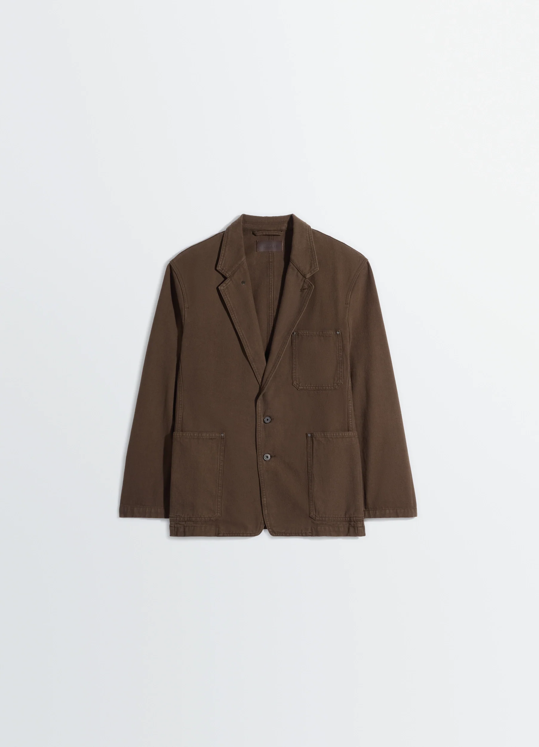 SINGLE BREASTED TAILORED JACKET IN DYED HEAVY BROKEN TWILL