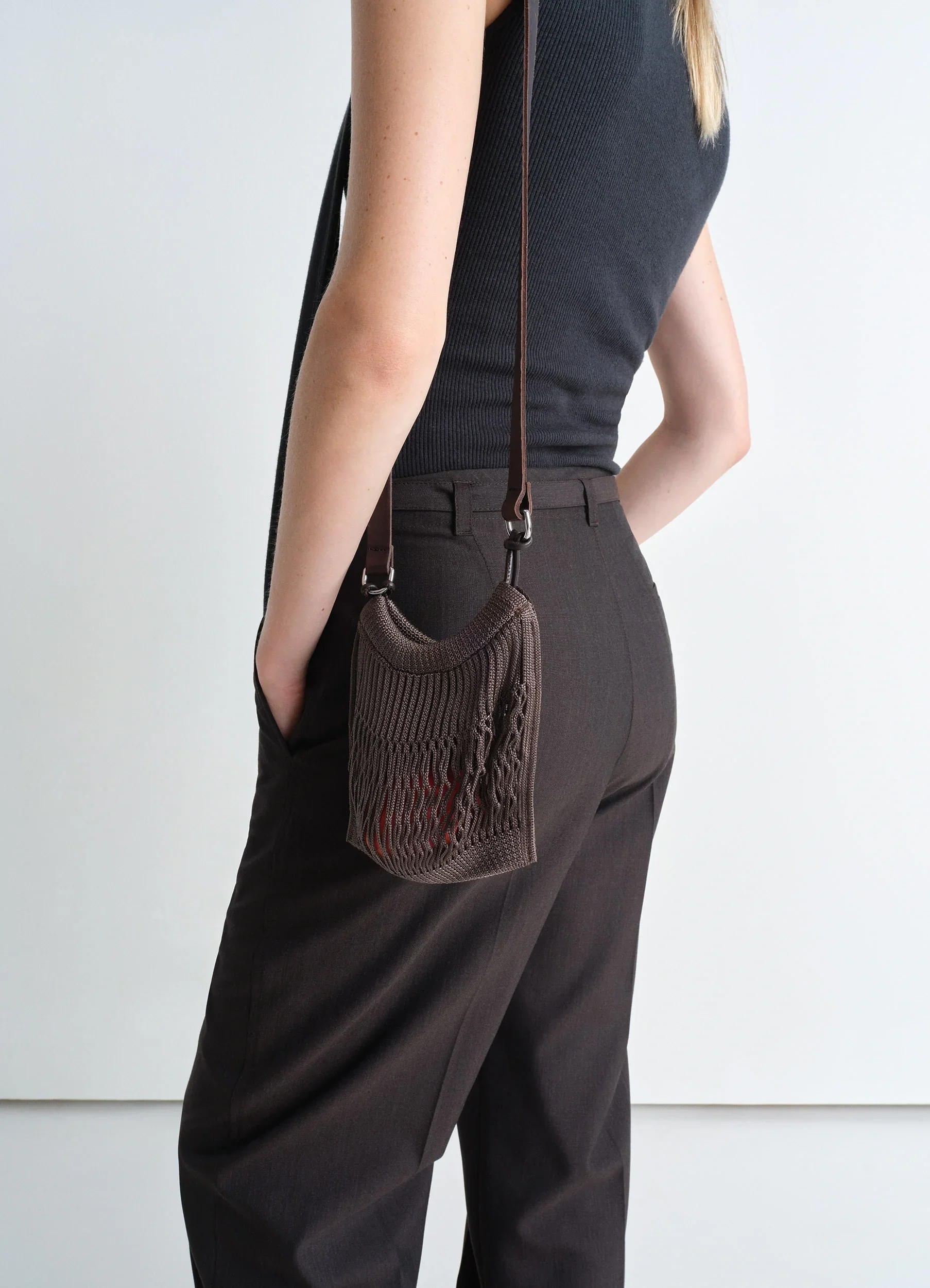 MINI CROSSBODY FILT NET BAG