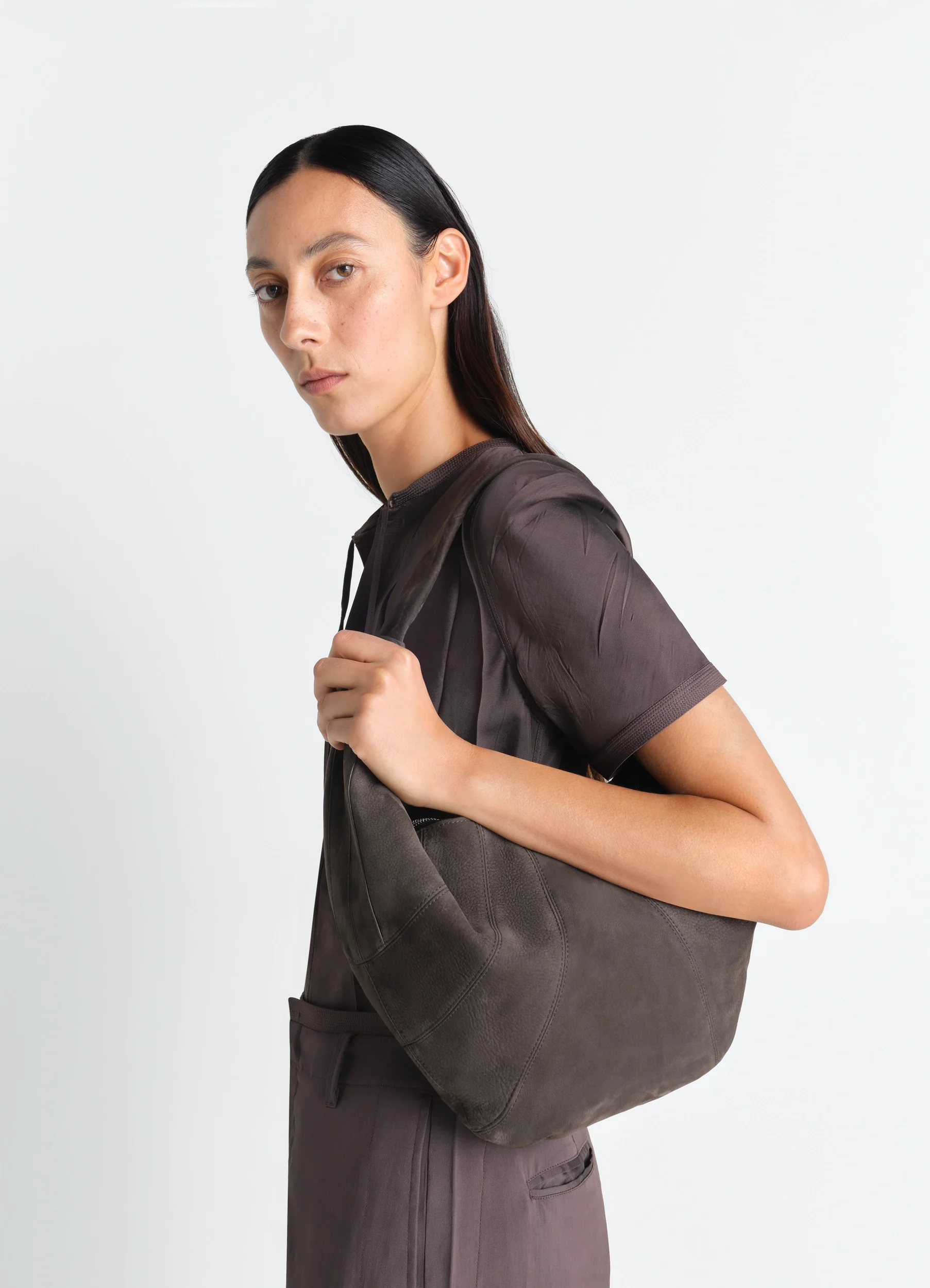 FORTUNE CROISSANT BAG IN NUBUCK LEATHER