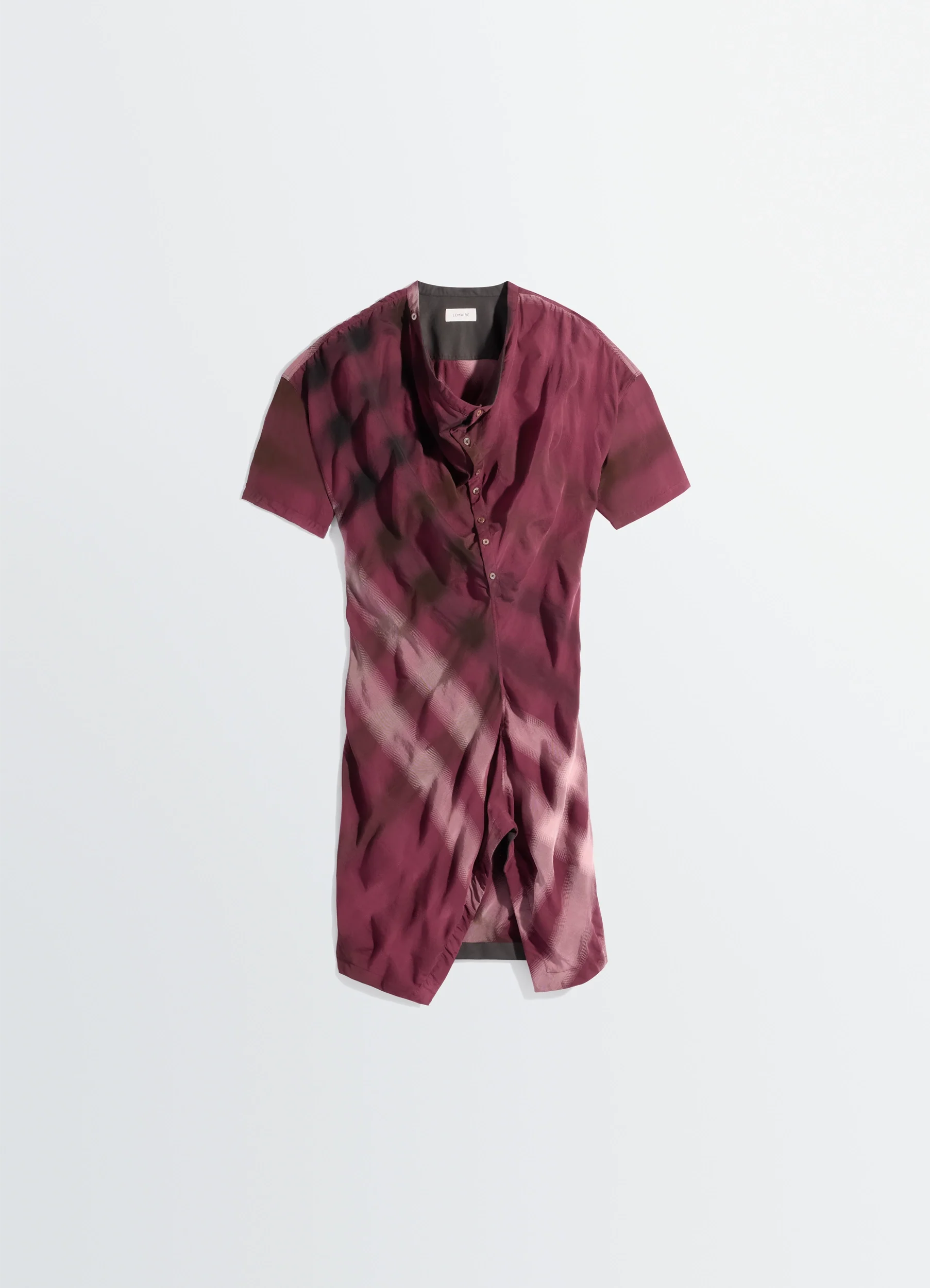 SOFT COLLAR DRESS IN VISCOSE COTTON