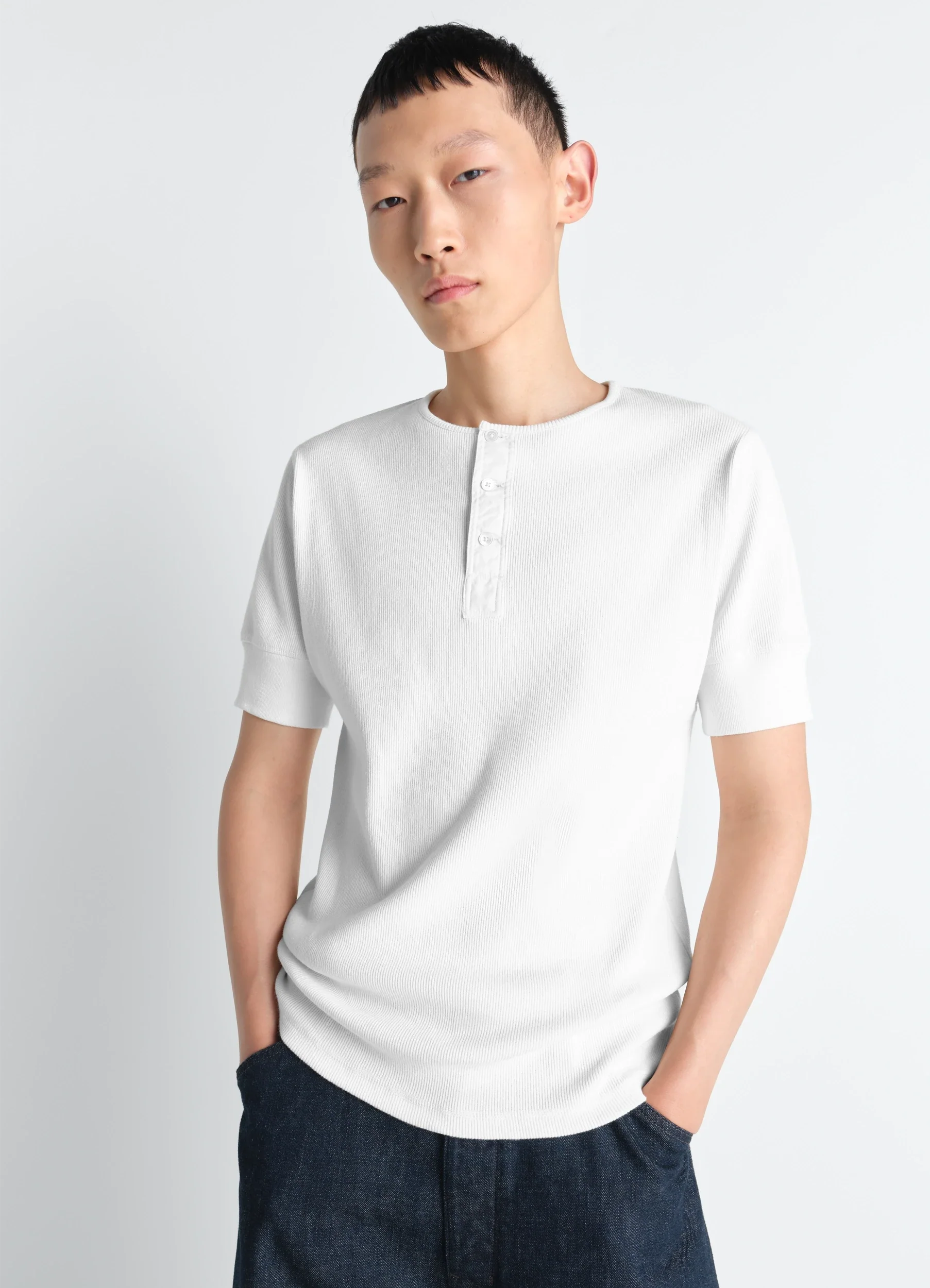 RIB HENLEY TOP IN JERSEY